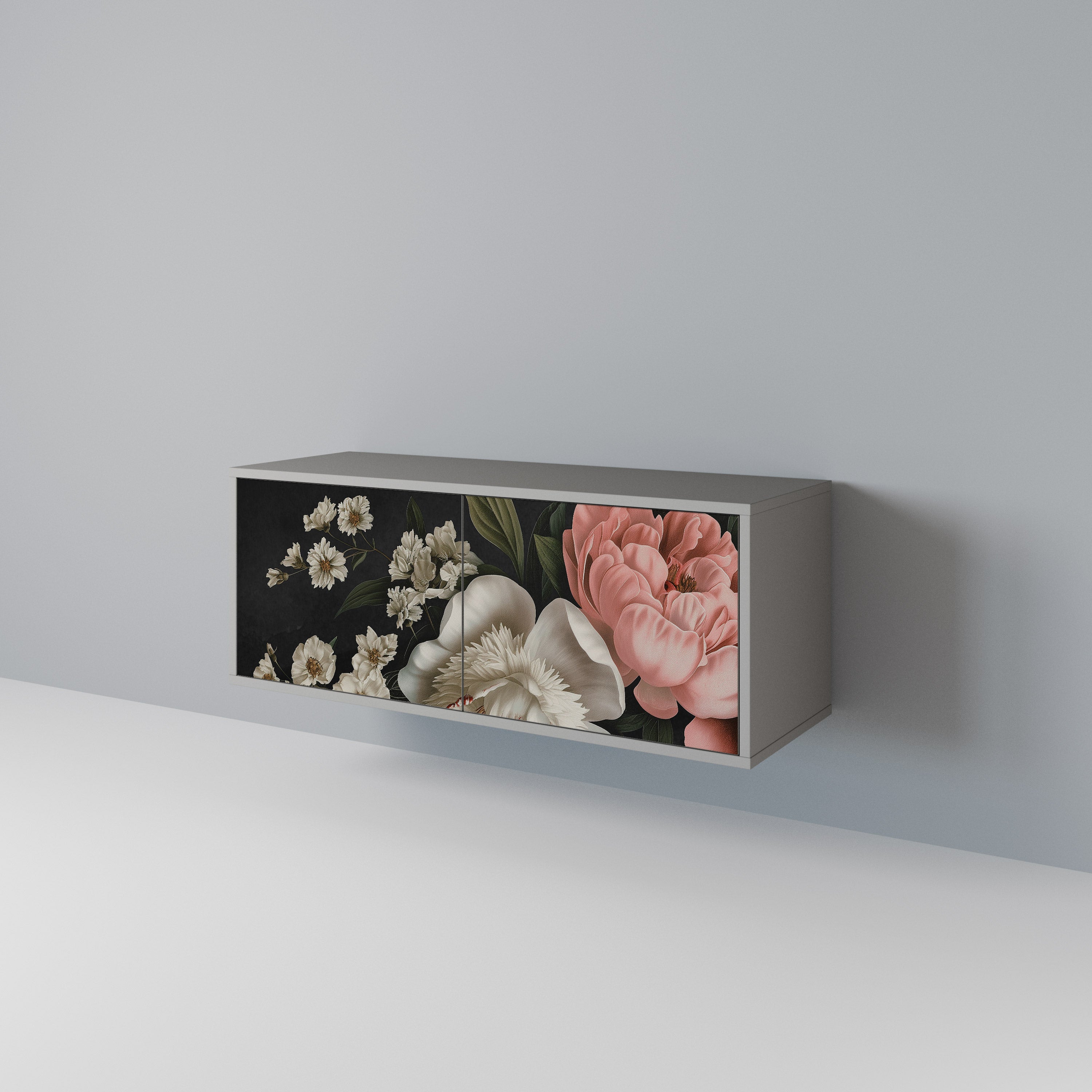 LUSH ELEGANCE Mueble de TV Compacto de 2 puertas