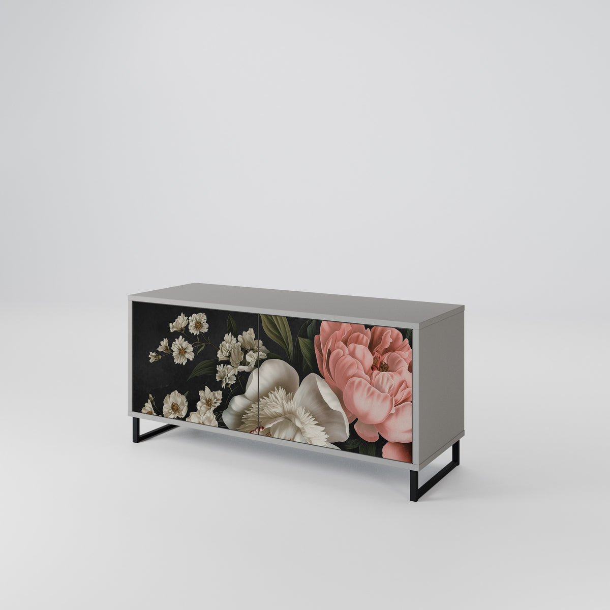 LUSH ELEGANCE Mueble de TV Compacto de 2 puertas
