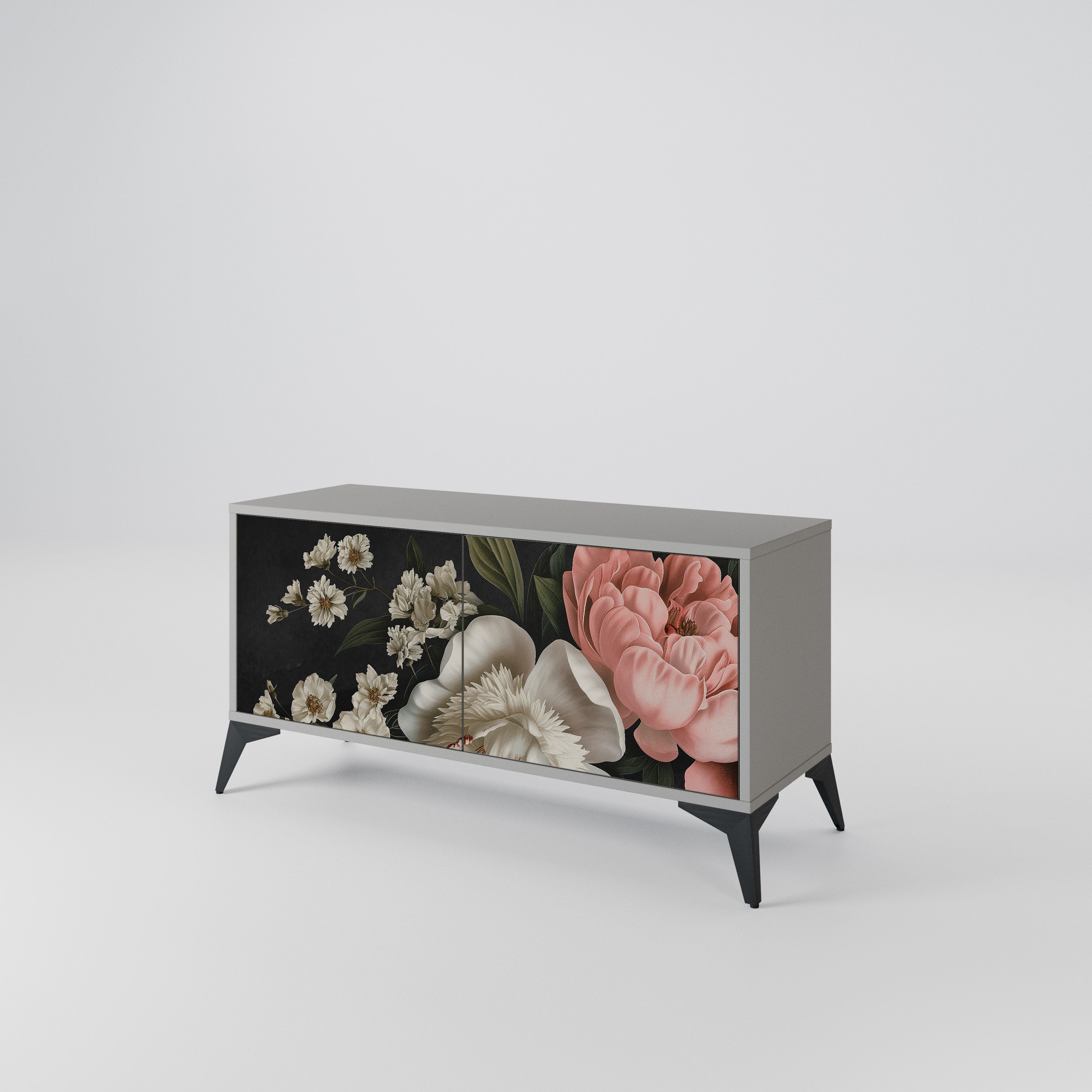 LUSH ELEGANCE Mueble de TV Compacto de 2 puertas
