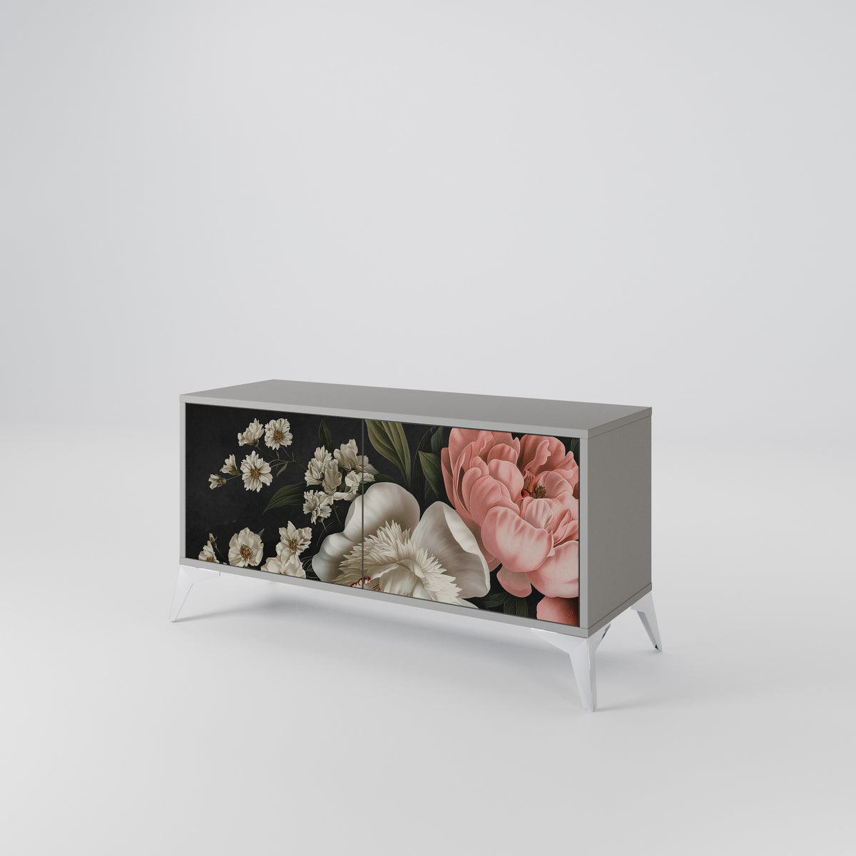 LUSH ELEGANCE Mueble de TV Compacto de 2 puertas