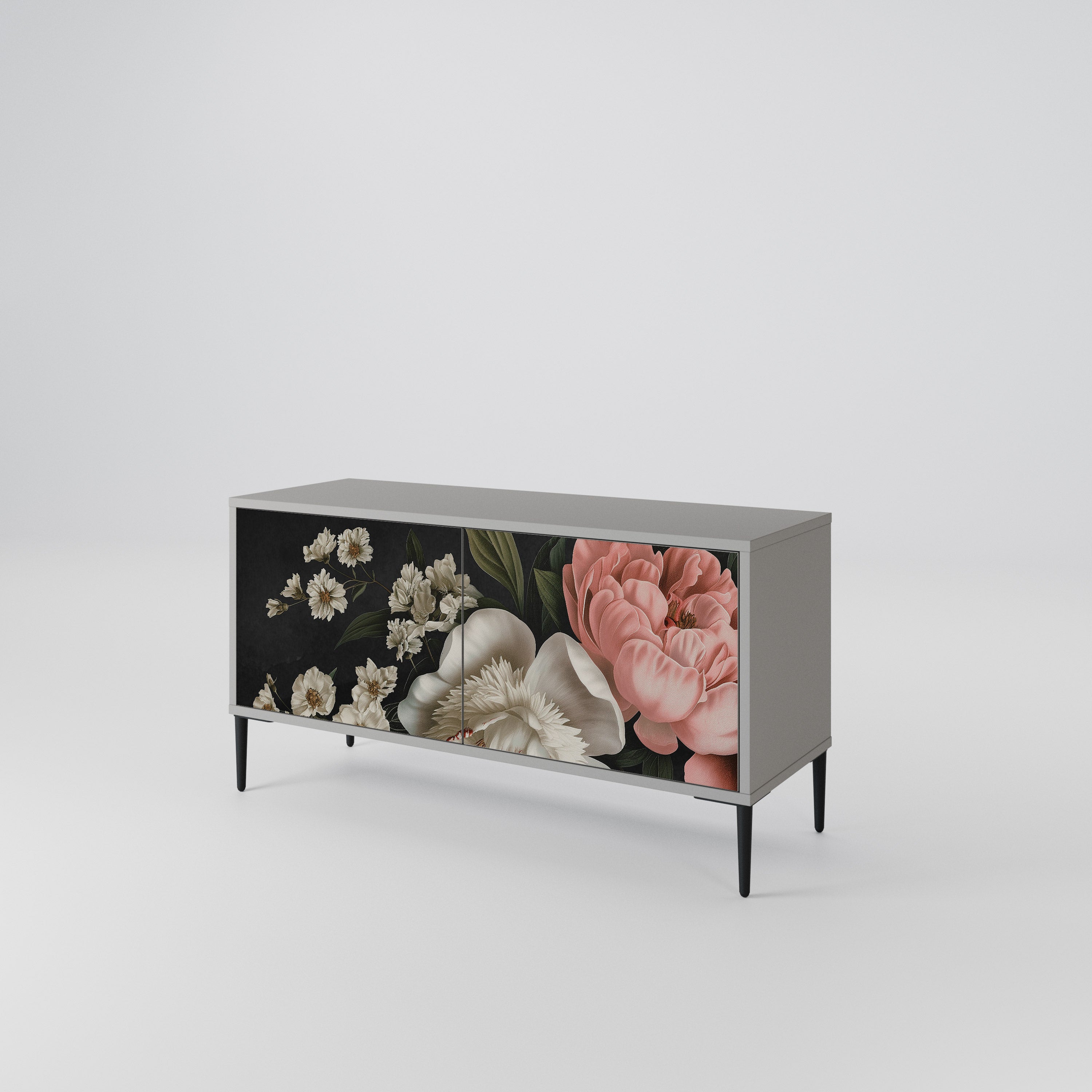 LUSH ELEGANCE Mueble de TV Compacto de 2 puertas