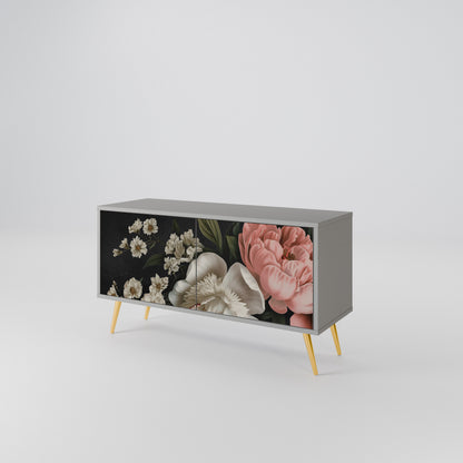 LUSH ELEGANCE Mueble de TV Compacto de 2 puertas