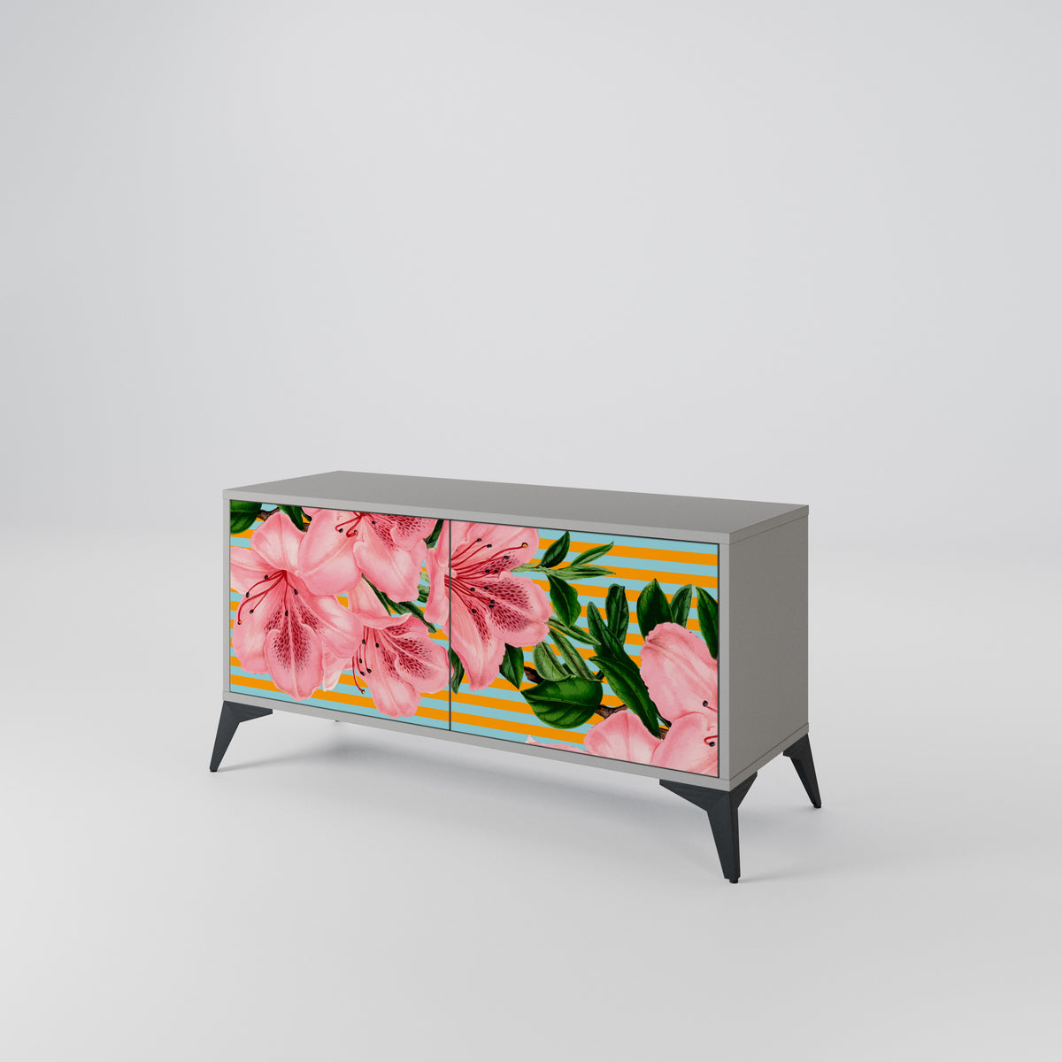 FRAGILE BEAUTY Mueble de TV Compacto de 2 puertas