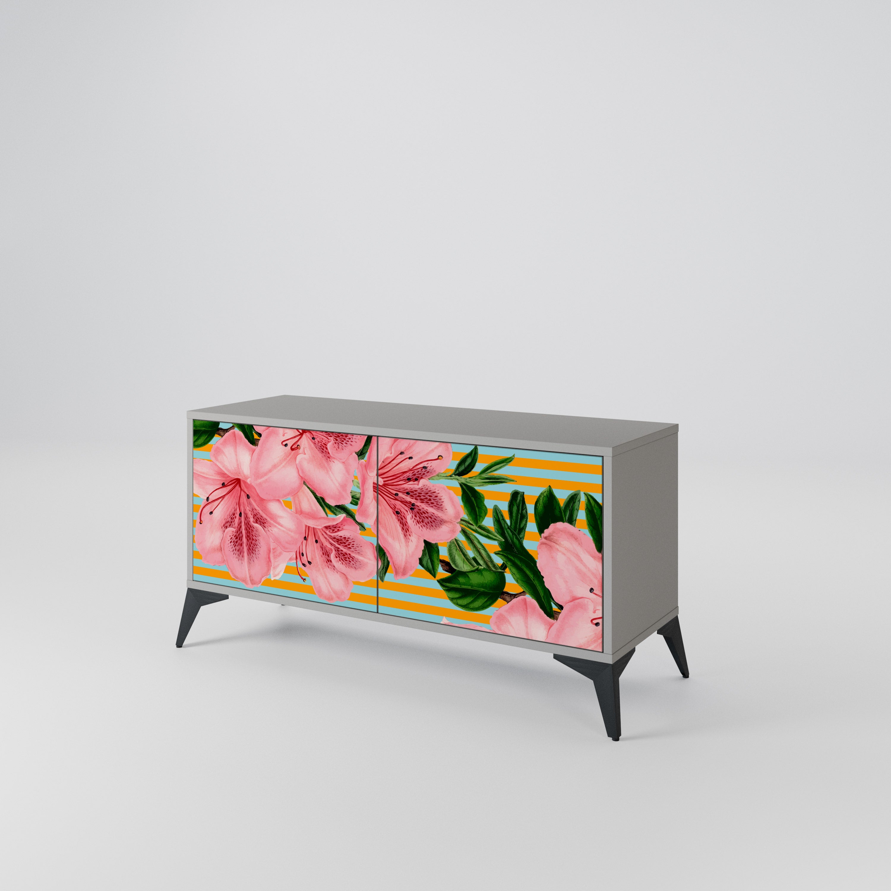 FRAGILE BEAUTY Mueble de TV Compacto de 2 puertas