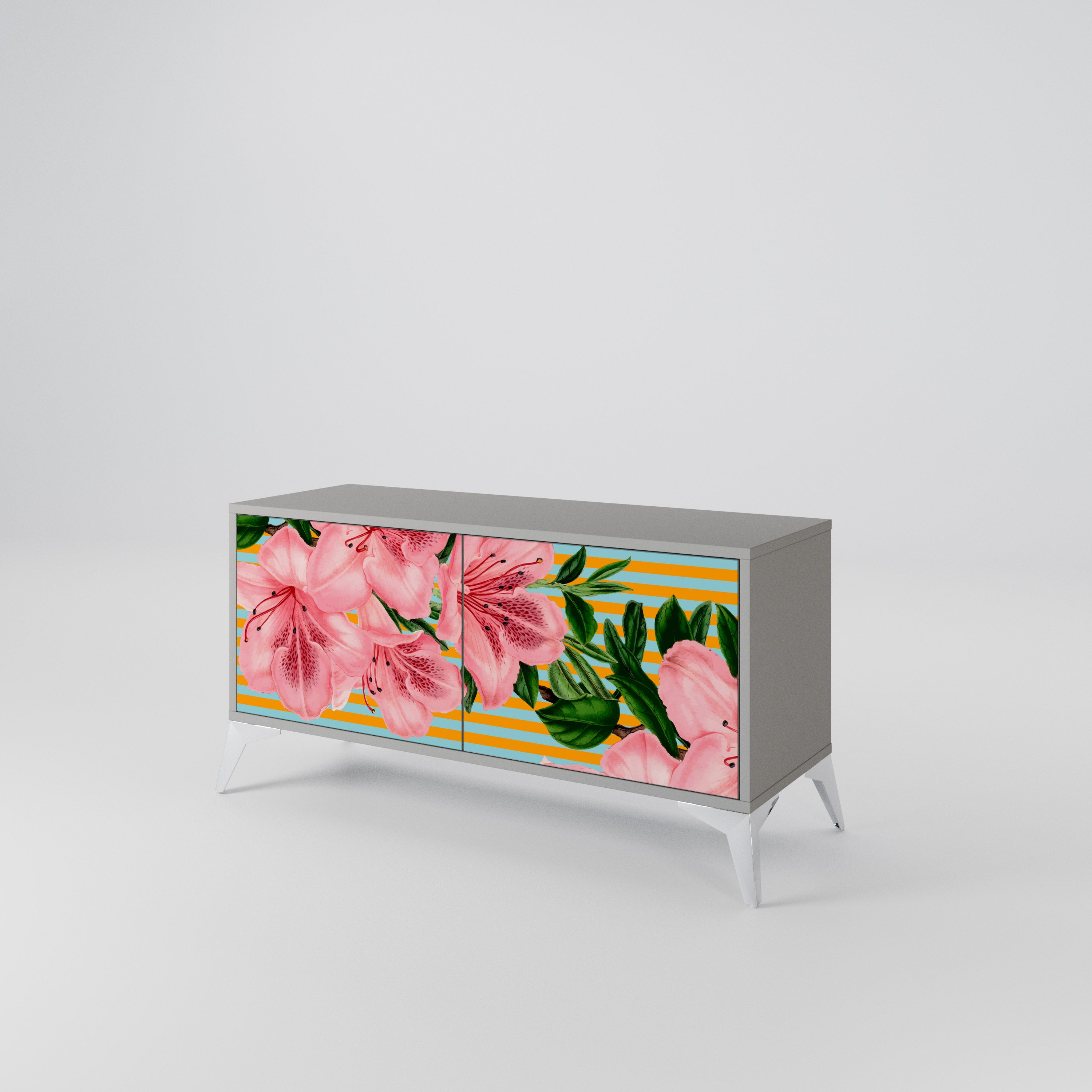 FRAGILE BEAUTY Mueble de TV Compacto de 2 puertas