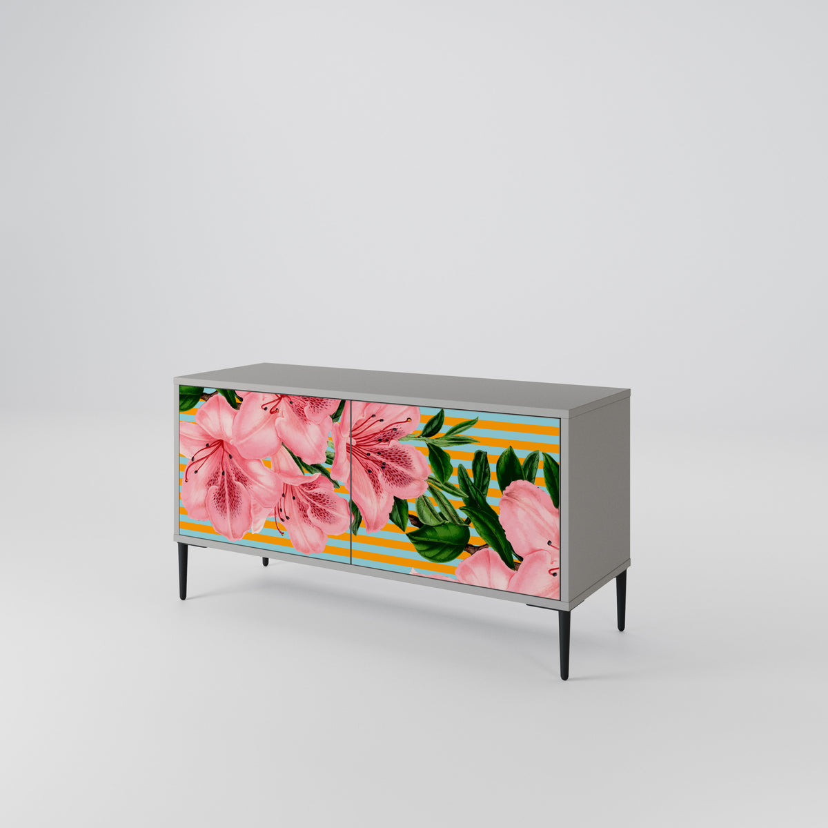 FRAGILE BEAUTY Mueble de TV Compacto de 2 puertas