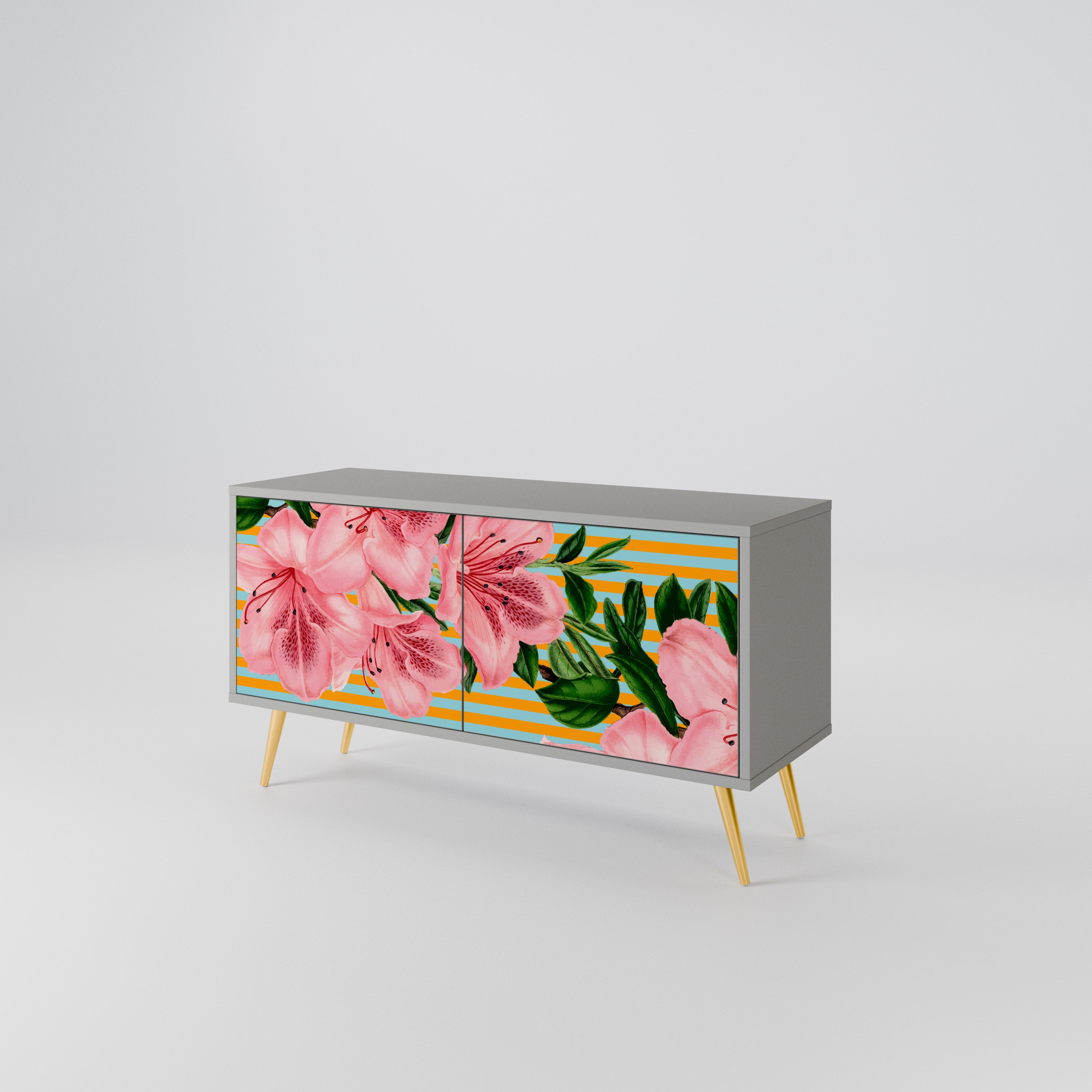 FRAGILE BEAUTY Mueble de TV Compacto de 2 puertas