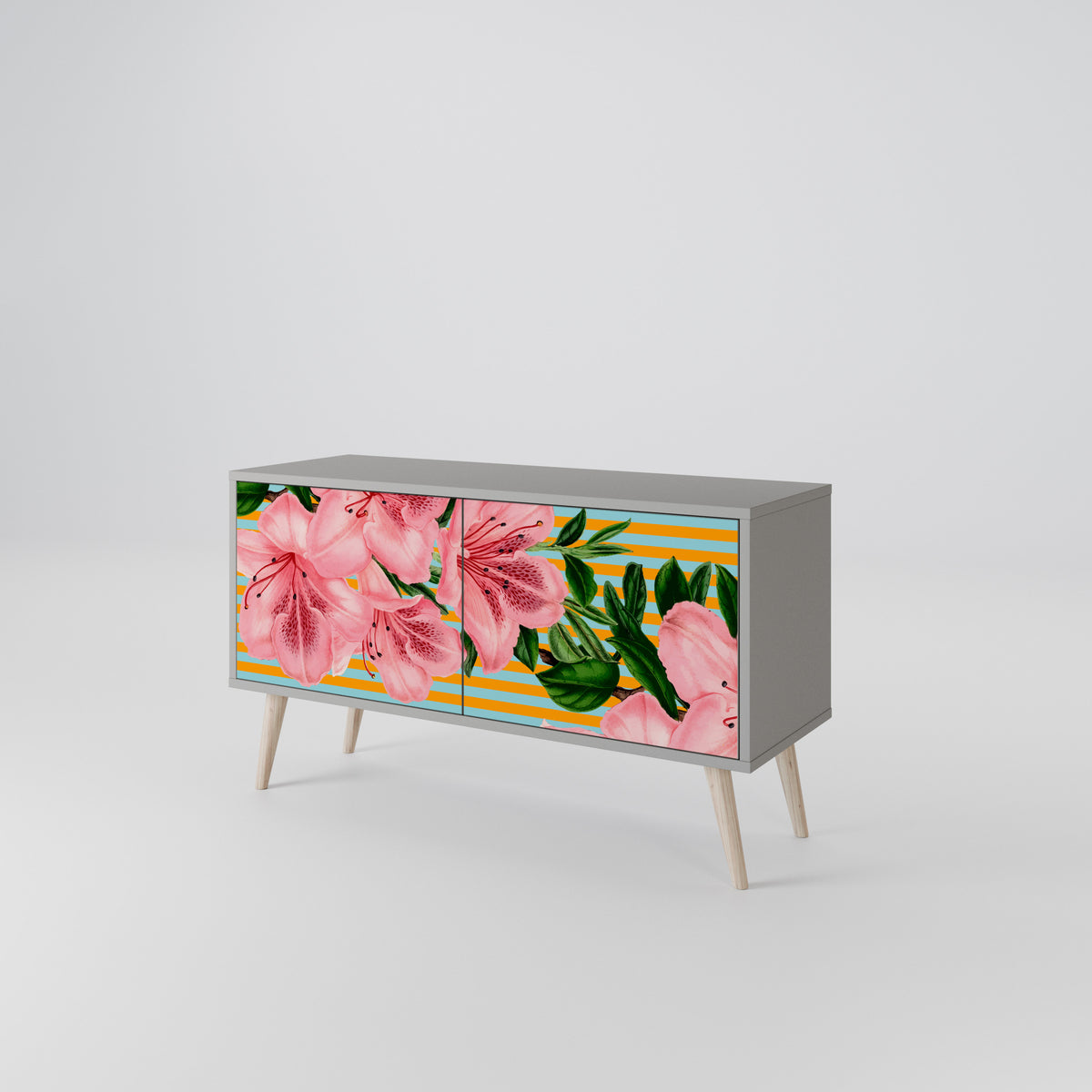 FRAGILE BEAUTY Mueble de TV Compacto de 2 puertas