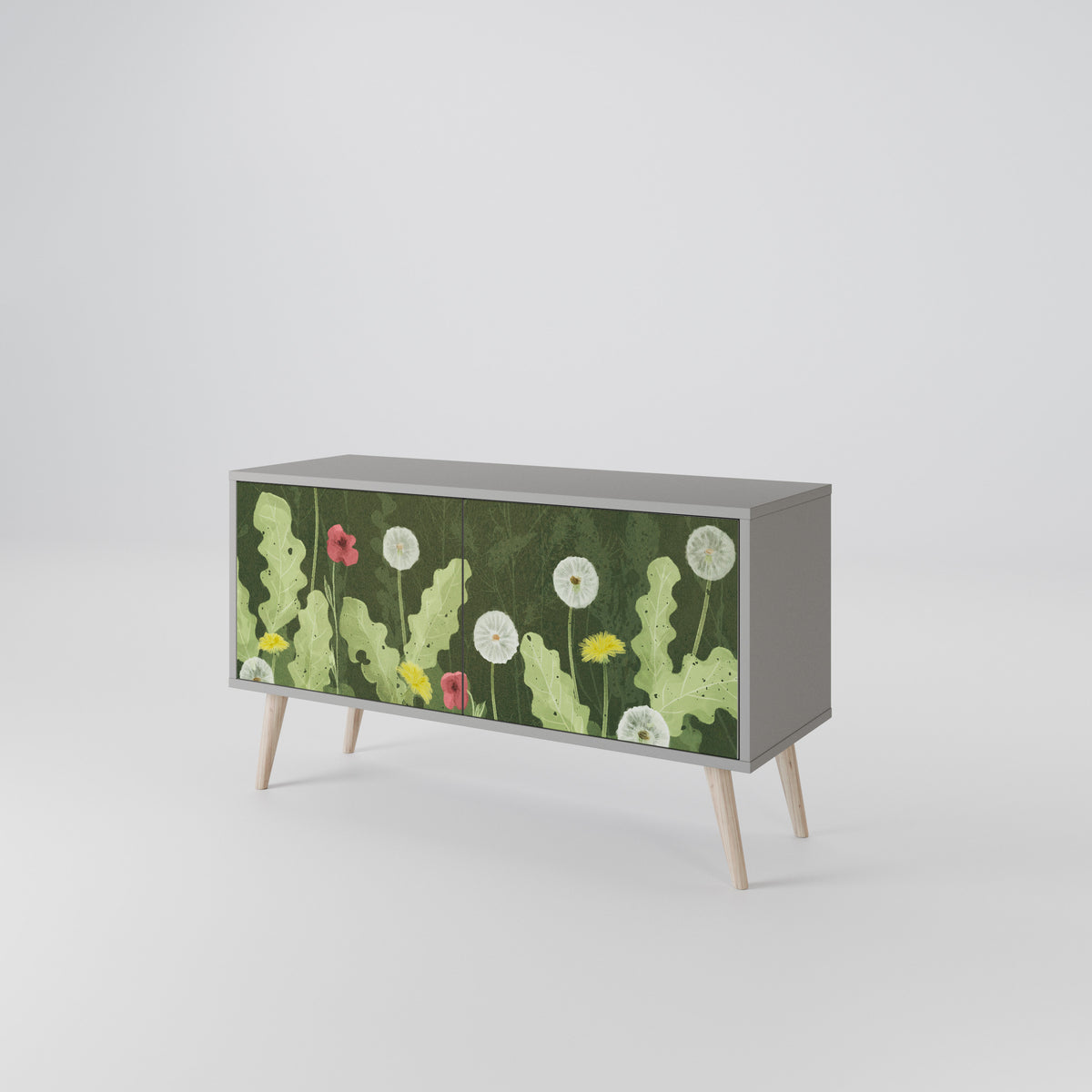 DANDELION AMUSE Mueble de TV Compacto de 2 puertas