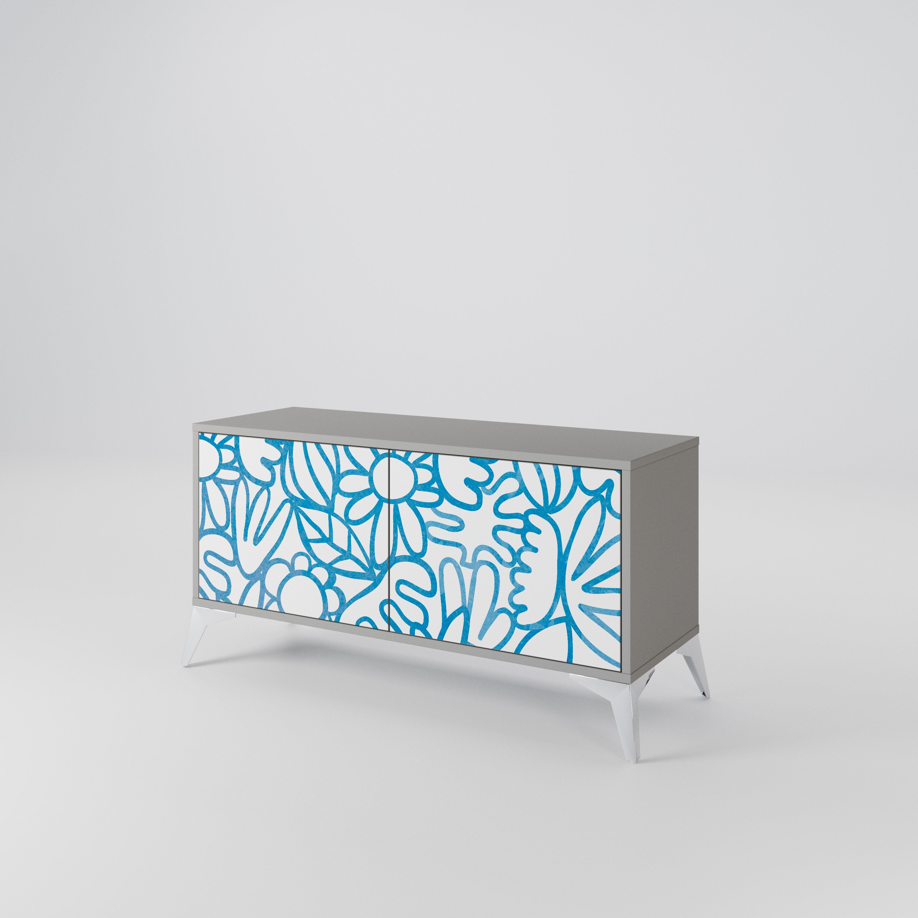 BLOOMY MORNING Mueble de TV Compacto de 2 puertas