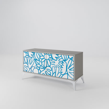 BLOOMY MORNING Mueble de TV Compacto de 2 puertas