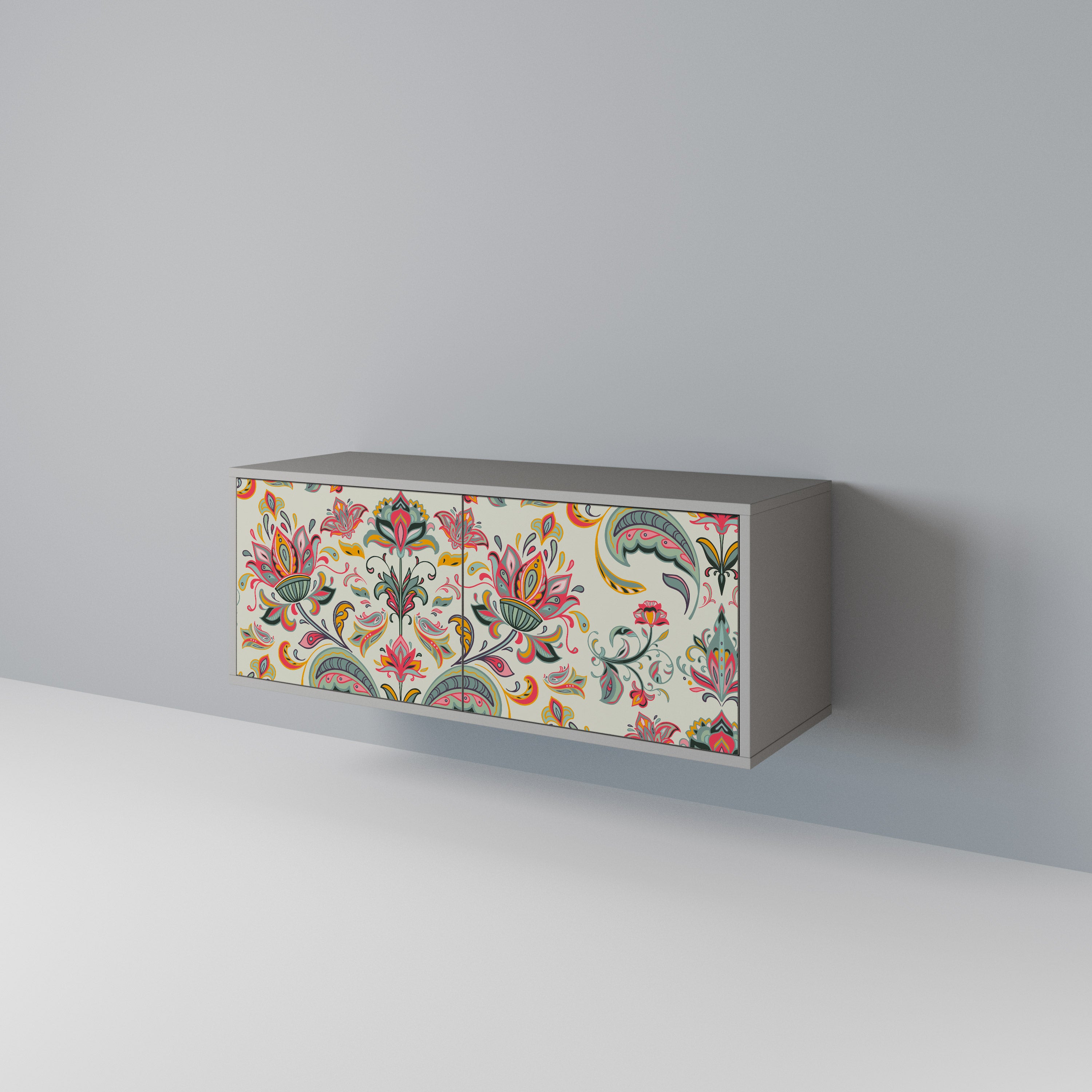 ORGANIC FOLKLORE Mueble de TV Compacto de 2 puertas