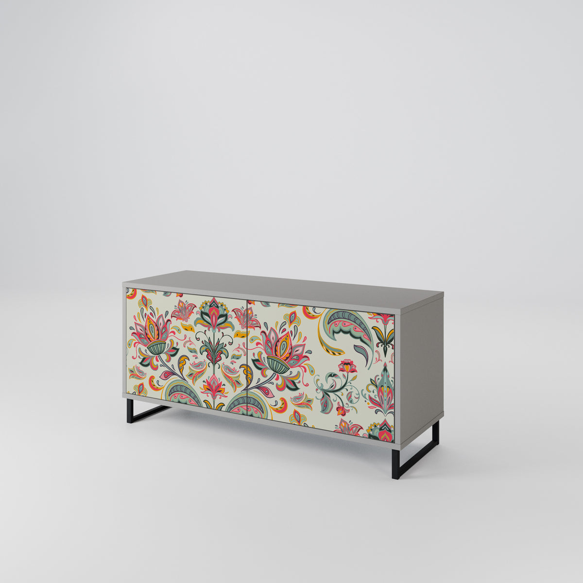 ORGANIC FOLKLORE Mueble de TV Compacto de 2 puertas