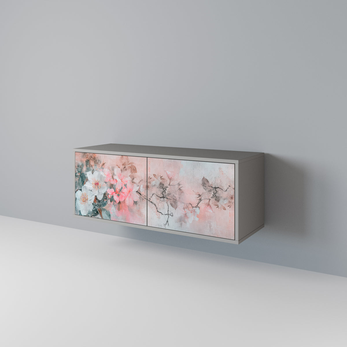 CHERRY BLOSSOM Mueble de TV Compacto de 2 puertas