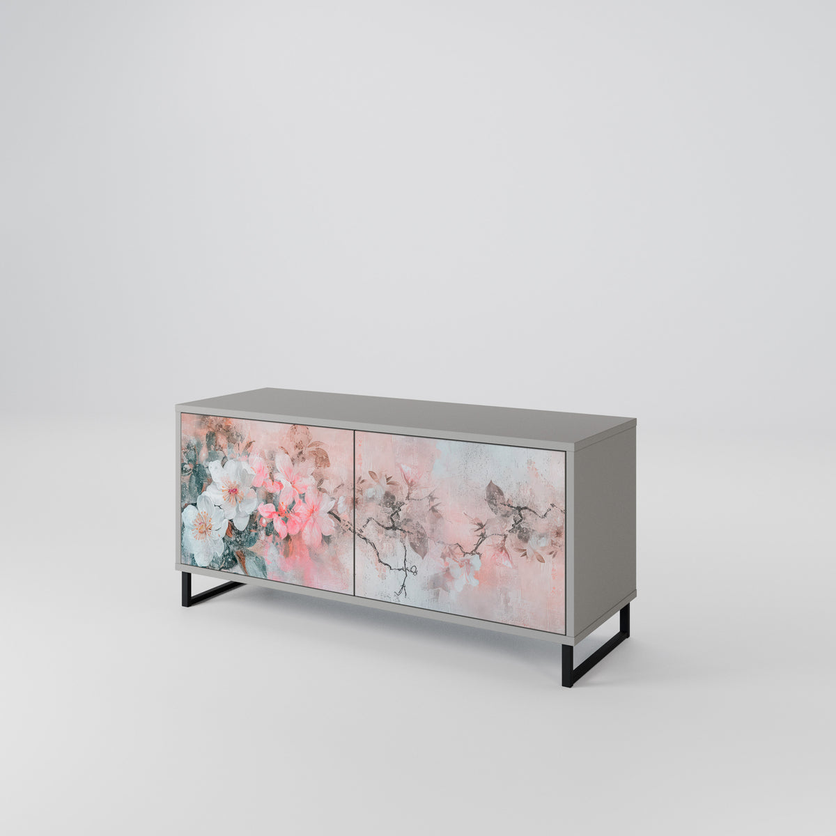 CHERRY BLOSSOM Mueble de TV Compacto de 2 puertas