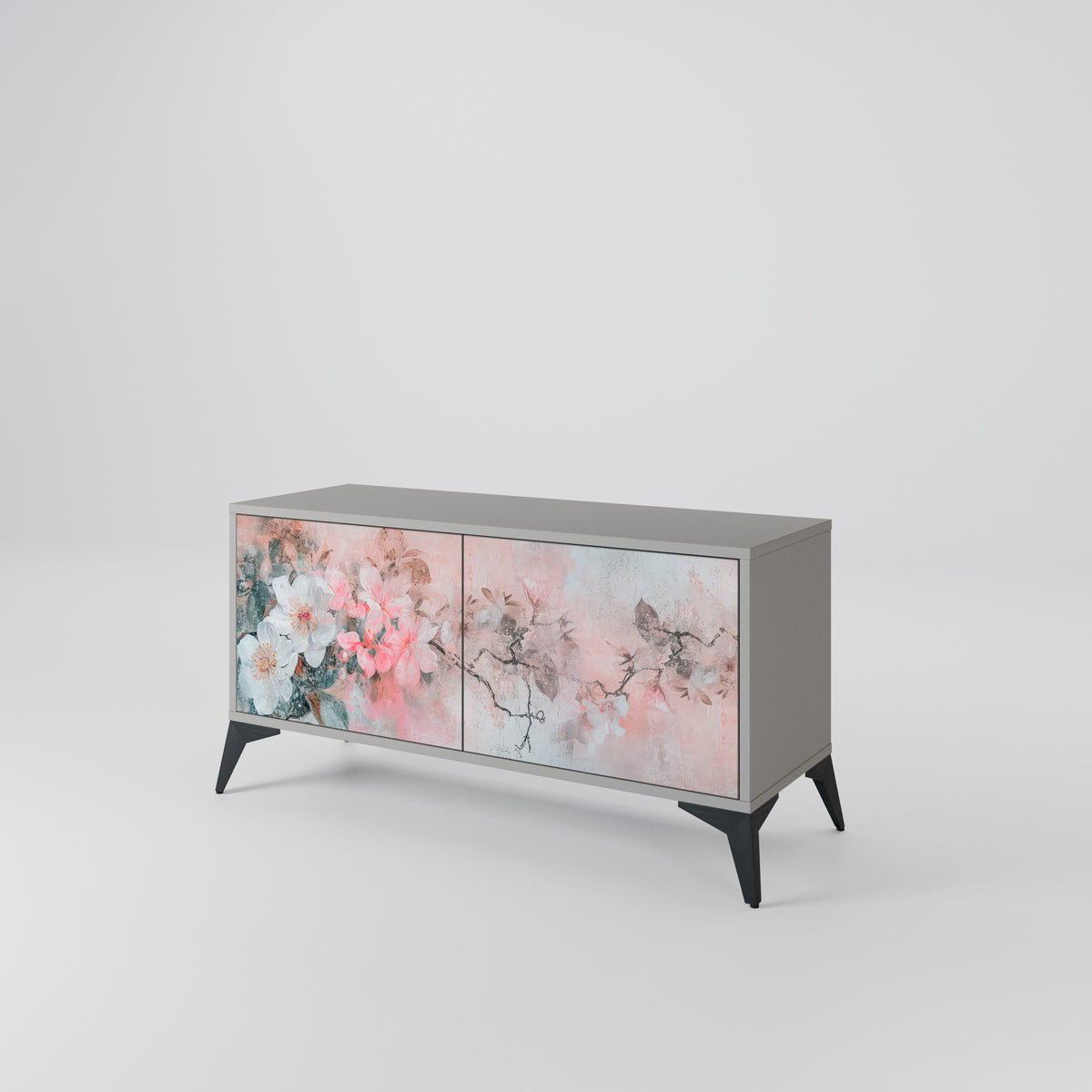 CHERRY BLOSSOM Mueble de TV Compacto de 2 puertas