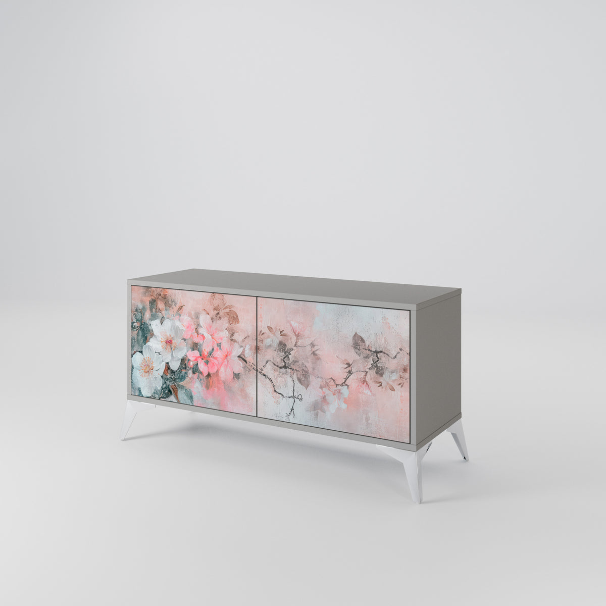 CHERRY BLOSSOM Mueble de TV Compacto de 2 puertas