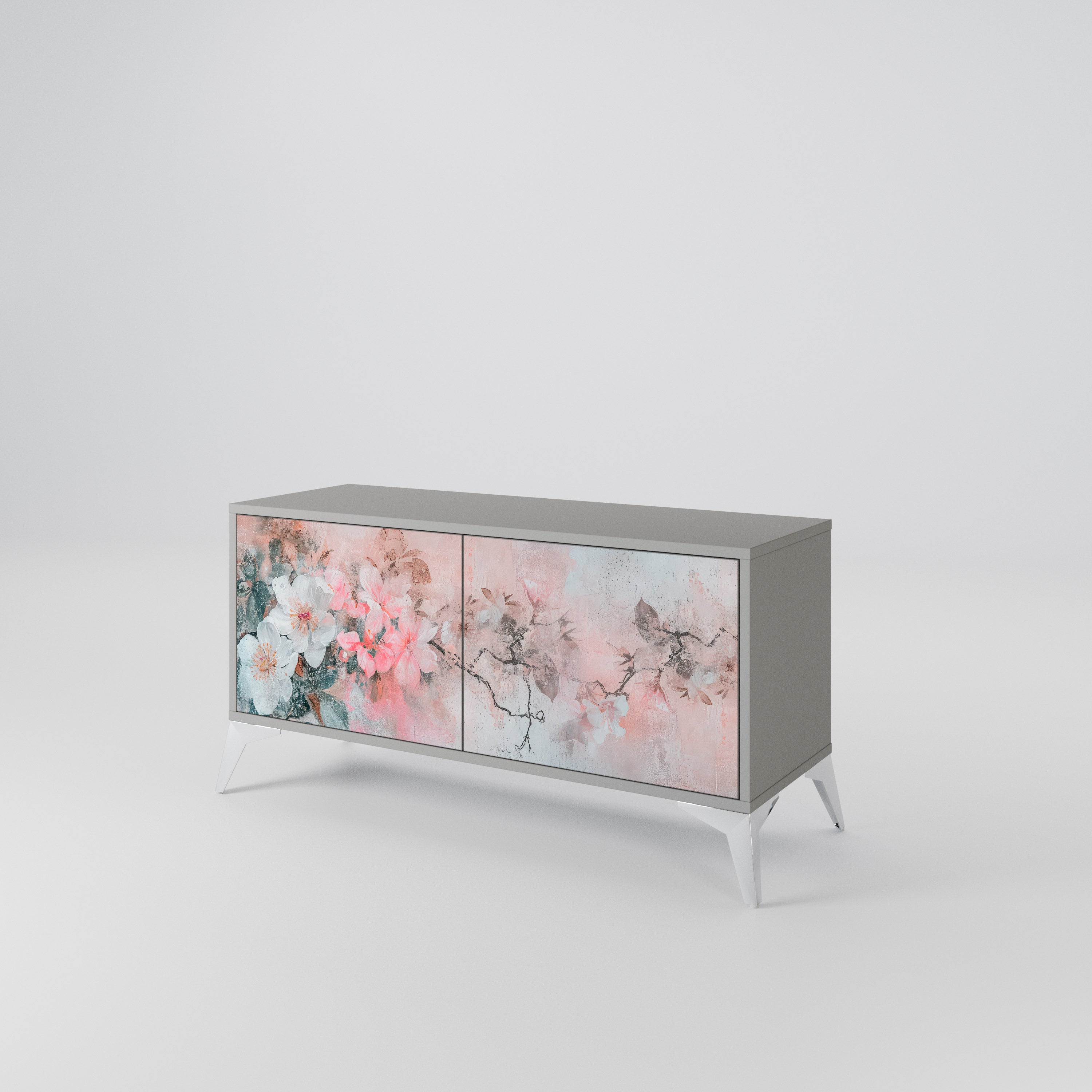 CHERRY BLOSSOM Mueble de TV Compacto de 2 puertas
