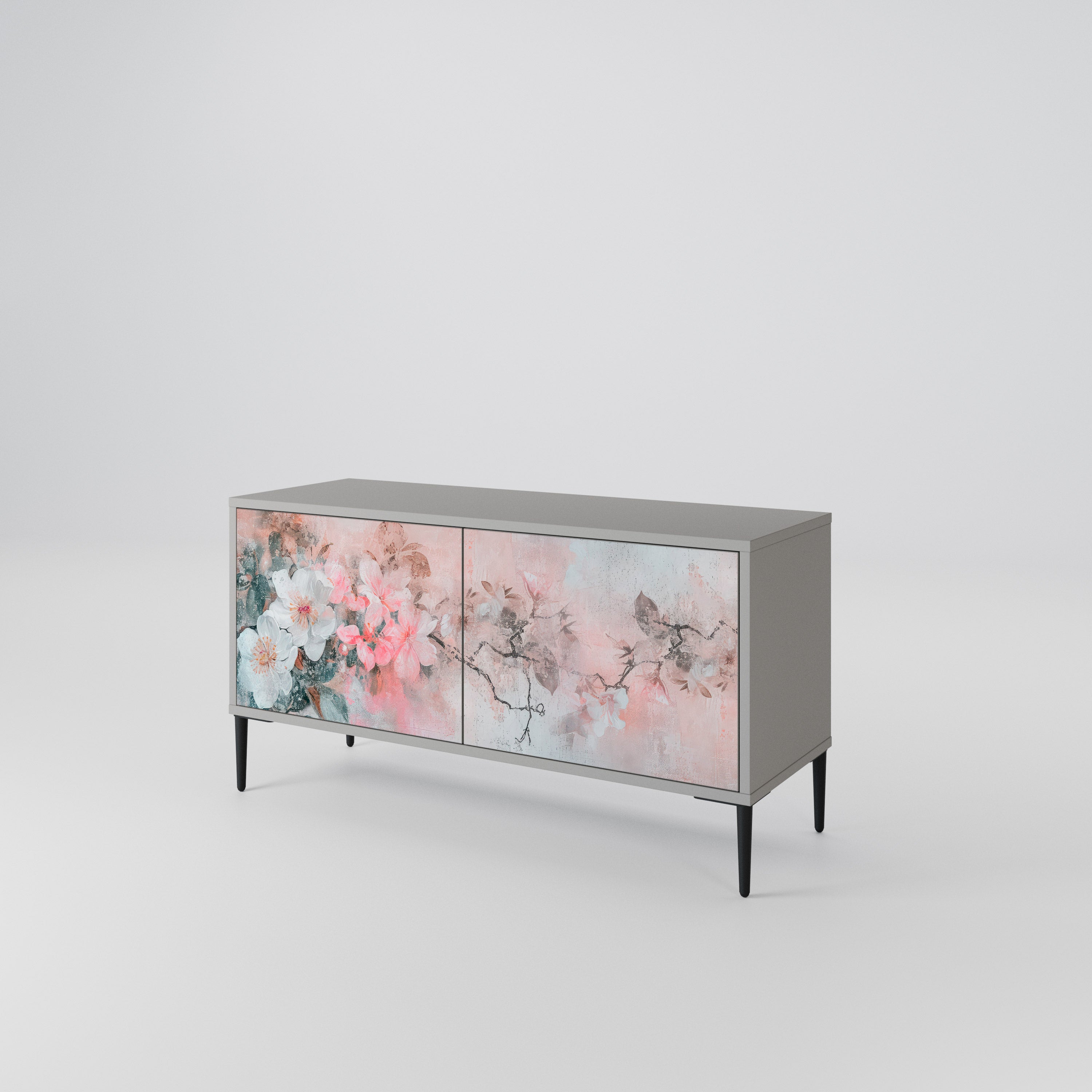 CHERRY BLOSSOM Mueble de TV Compacto de 2 puertas