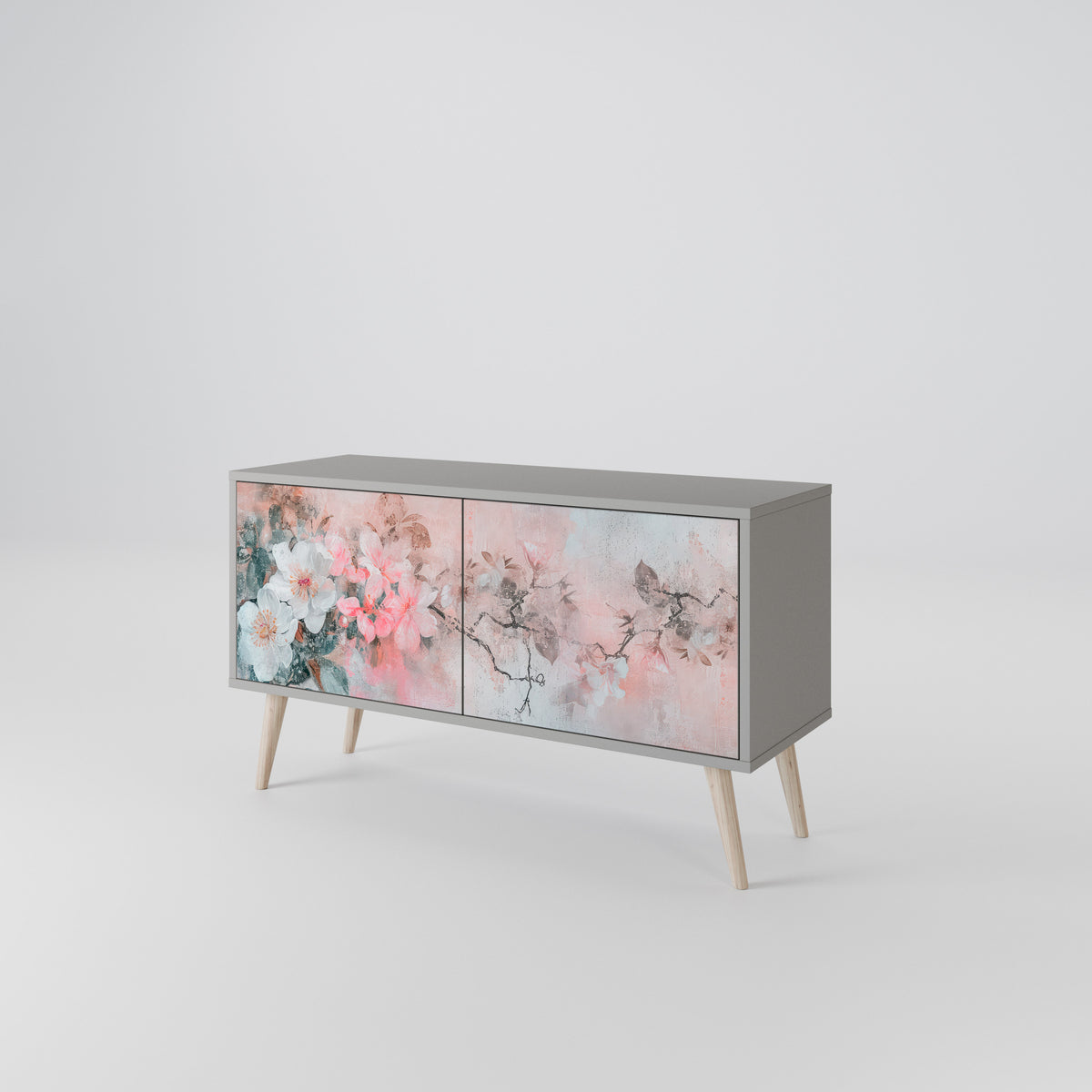 CHERRY BLOSSOM Mueble de TV Compacto de 2 puertas