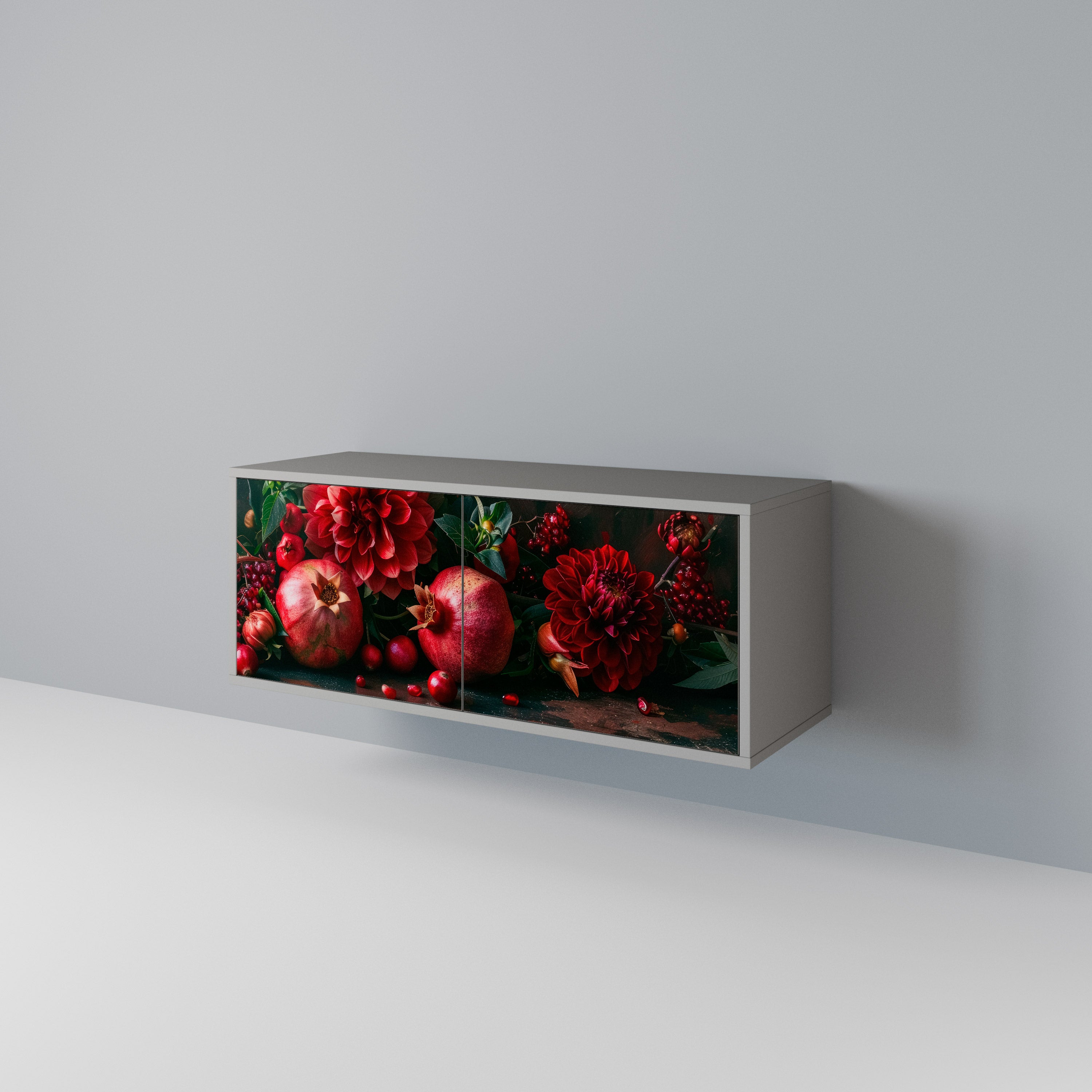 DAHLIAS AND POMEGRANATES Mueble de TV Compacto de 2 puertas