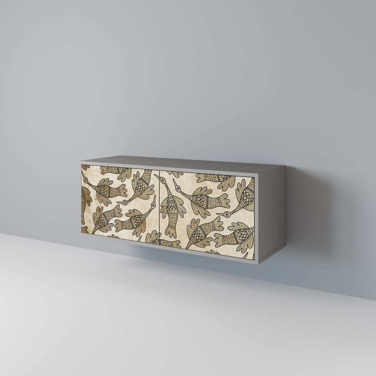 ALMONDINE SONGBIRD Mueble de TV Compacto de 2 puertas