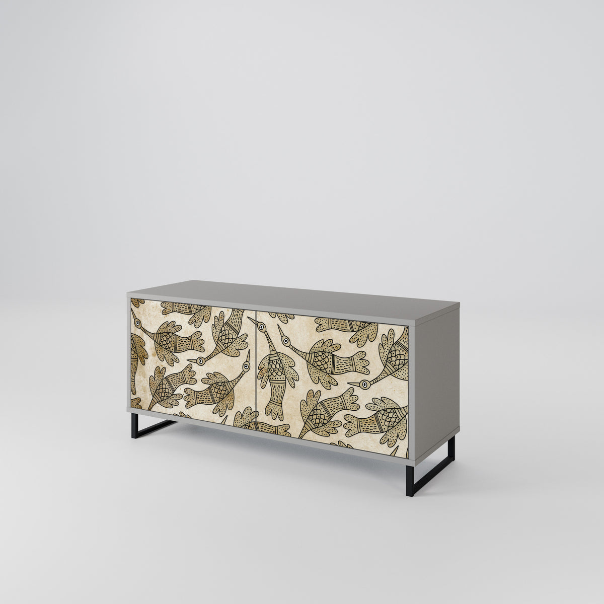 ALMONDINE SONGBIRD Mueble de TV Compacto de 2 puertas