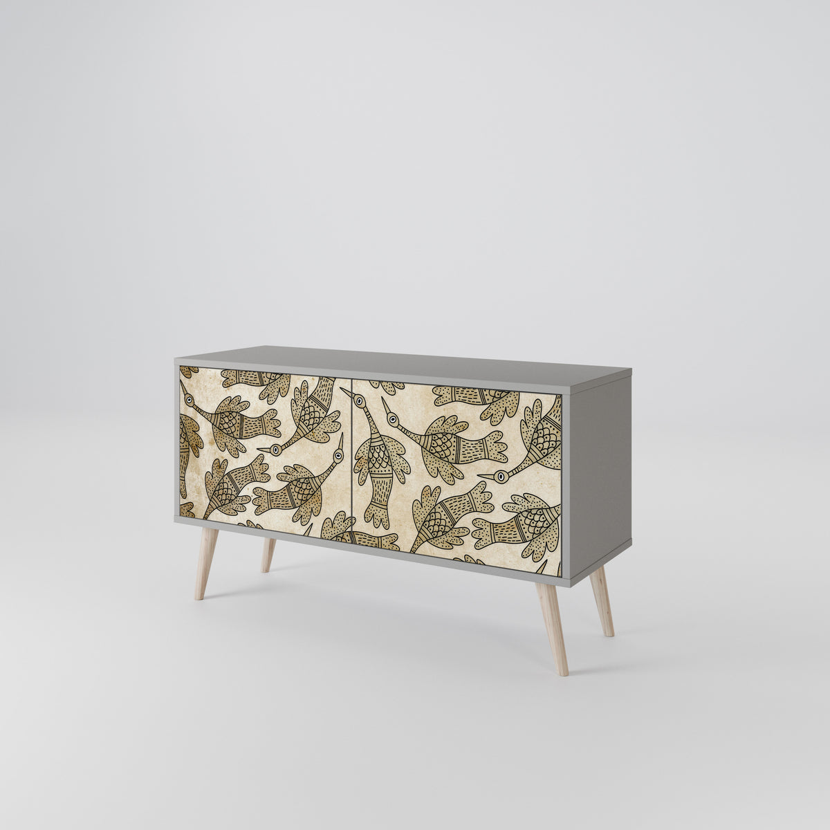 ALMONDINE SONGBIRD Mueble de TV Compacto de 2 puertas