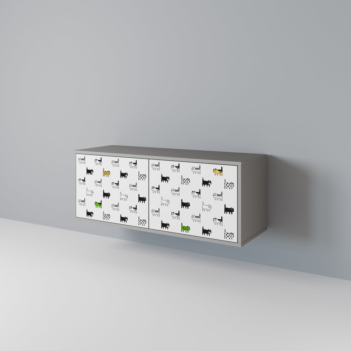 CATS COMPILATION Mueble de TV Compacto de 2 puertas