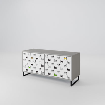 CATS COMPILATION Mueble de TV Compacto de 2 puertas