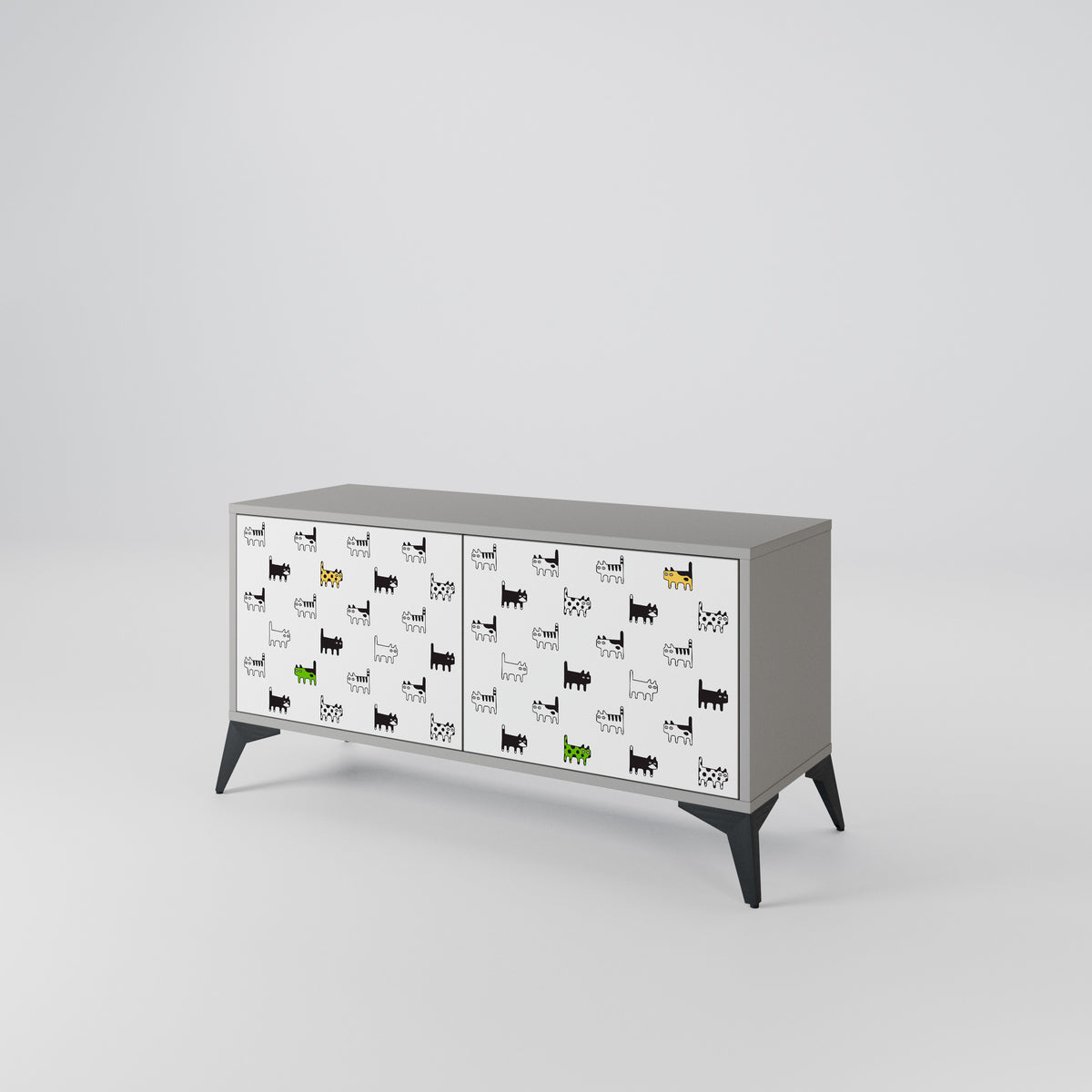 CATS COMPILATION Mueble de TV Compacto de 2 puertas