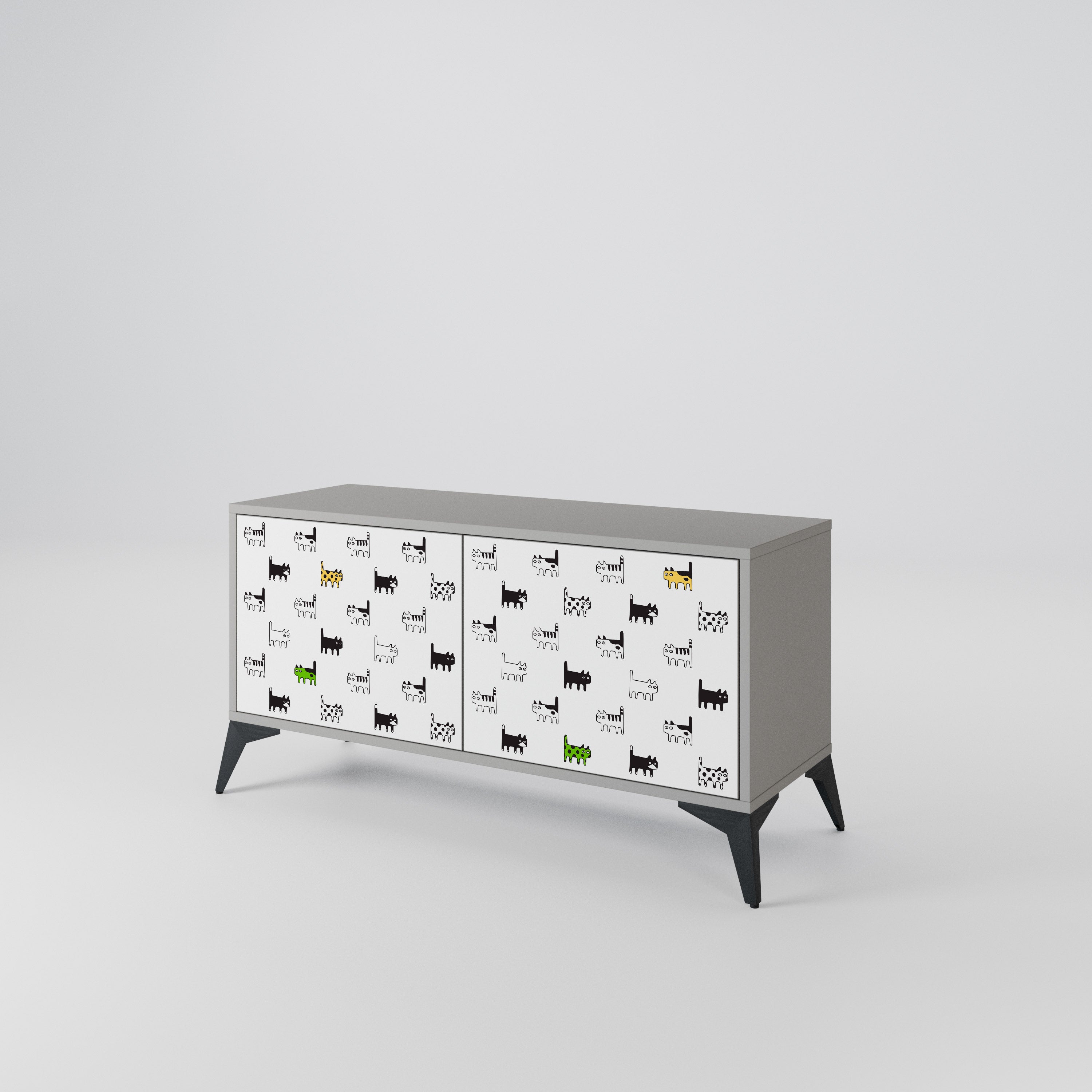 CATS COMPILATION Mueble de TV Compacto de 2 puertas