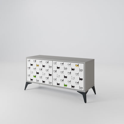 CATS COMPILATION Mueble de TV Compacto de 2 puertas