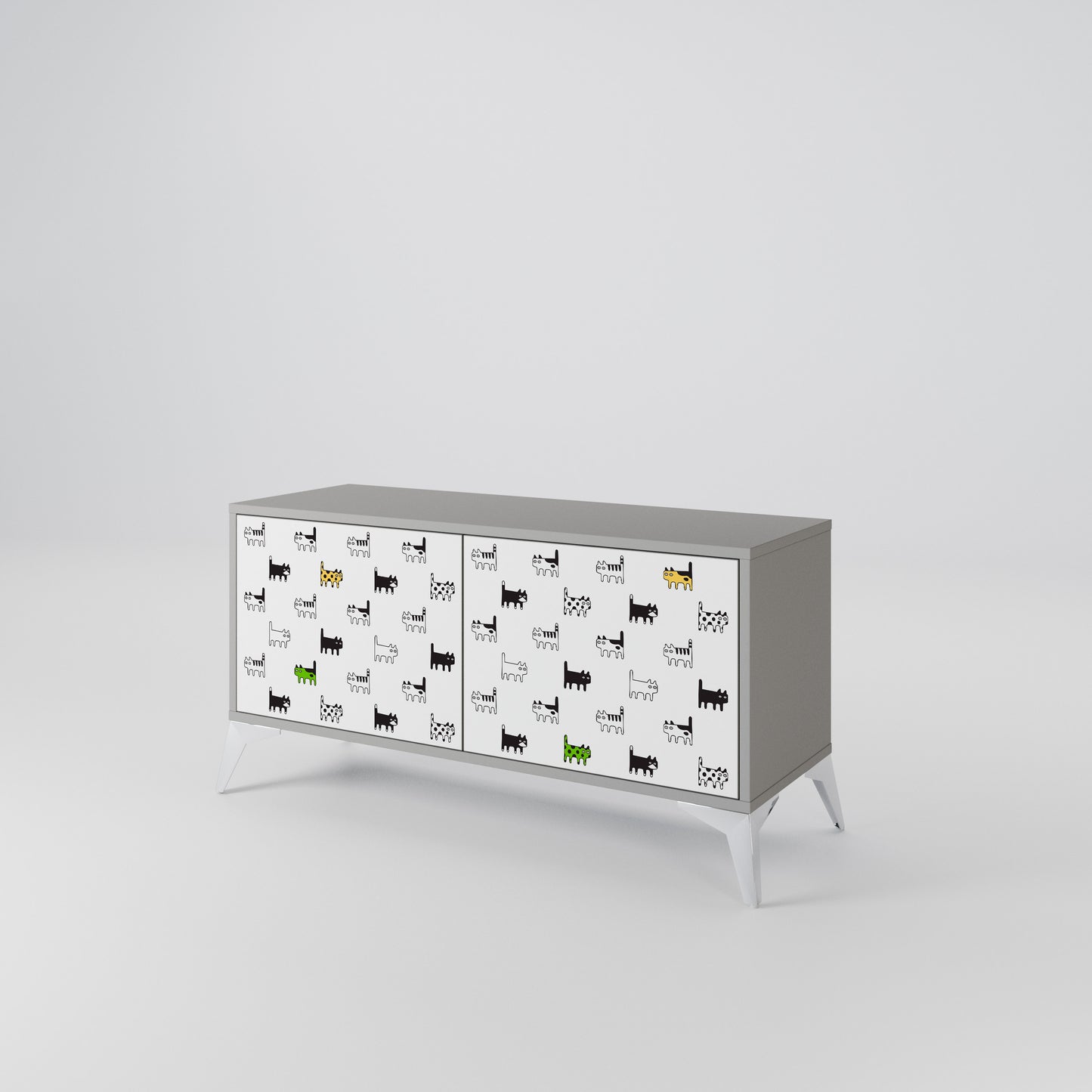 CATS COMPILATION Mueble de TV Compacto de 2 puertas