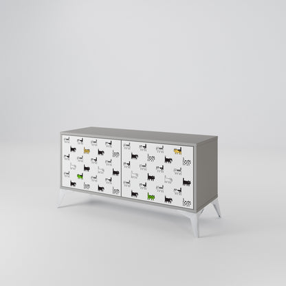 CATS COMPILATION Mueble de TV Compacto de 2 puertas