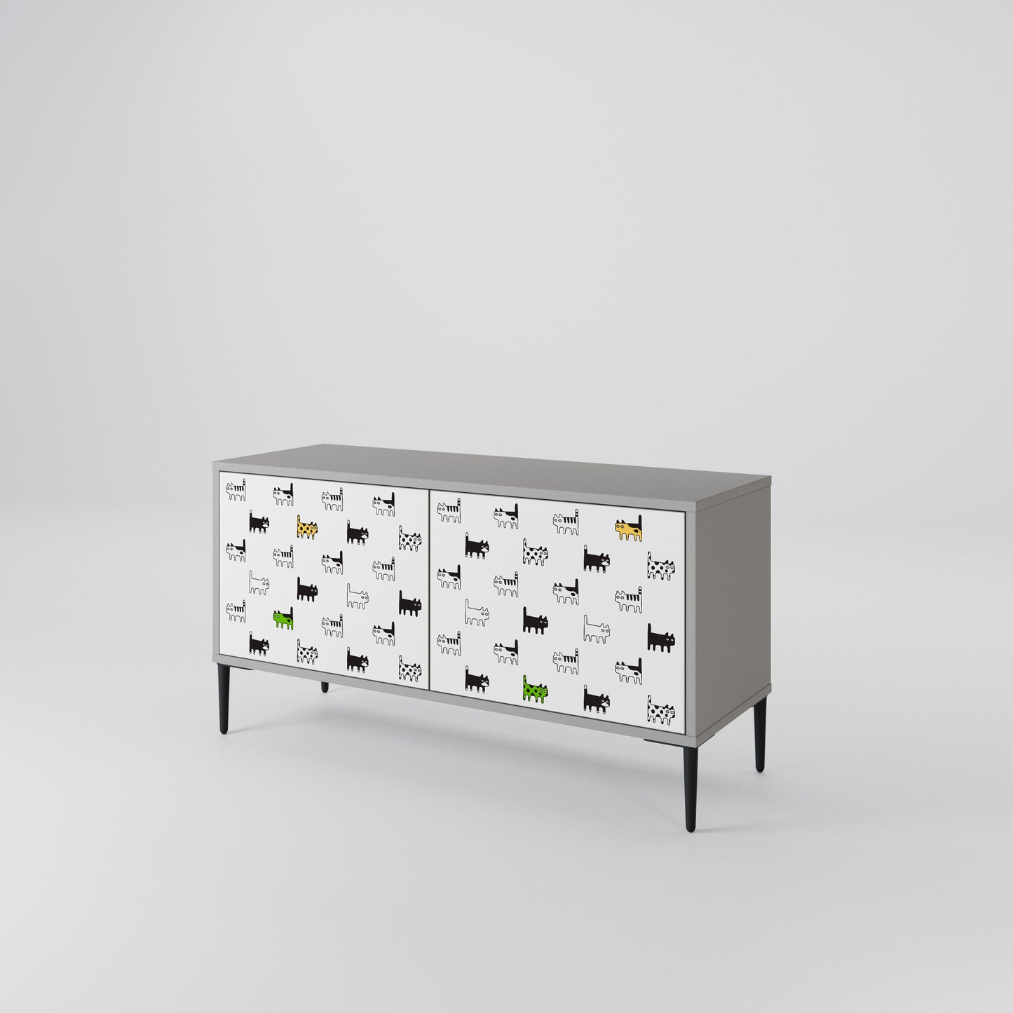 CATS COMPILATION Mueble de TV Compacto de 2 puertas