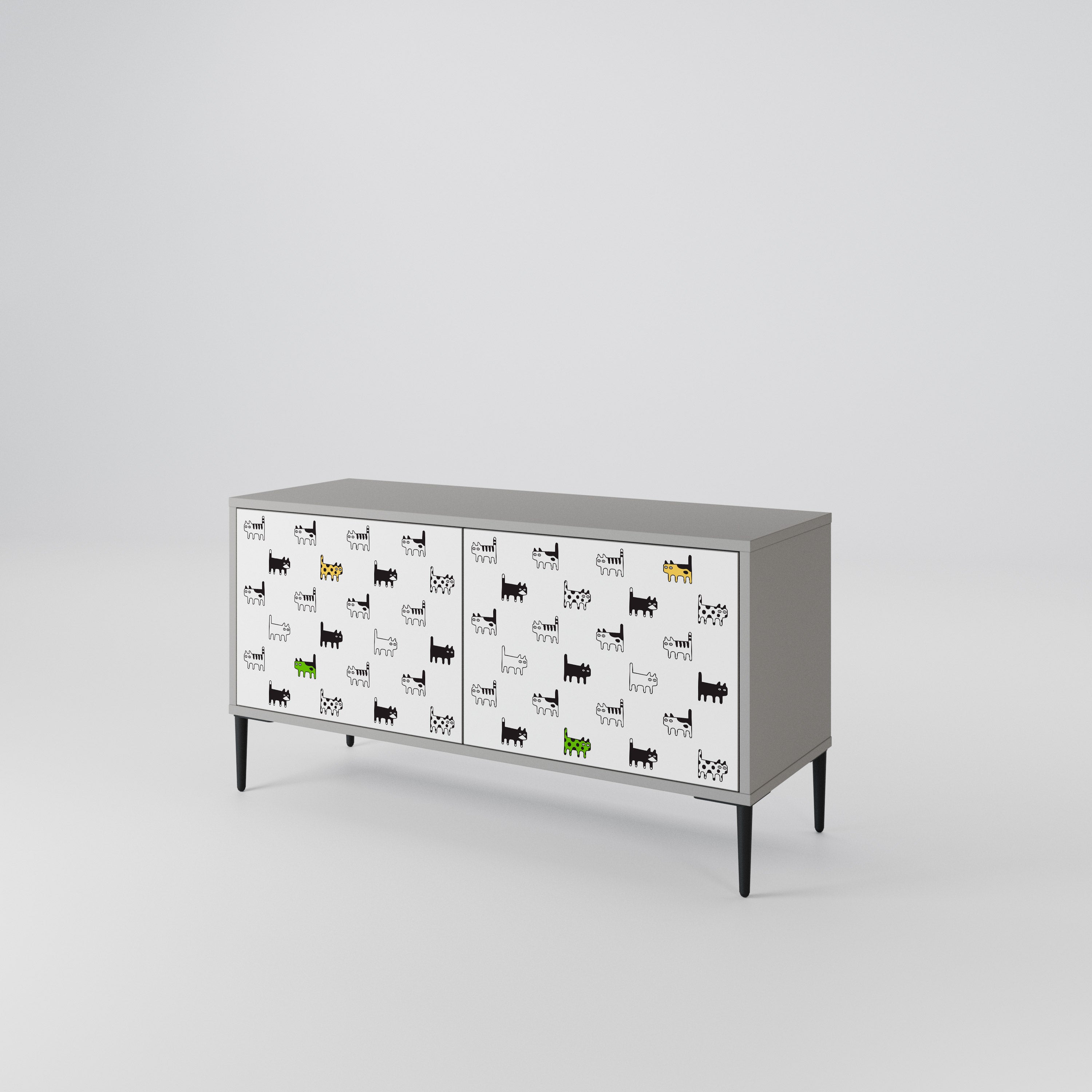 CATS COMPILATION Mueble de TV Compacto de 2 puertas