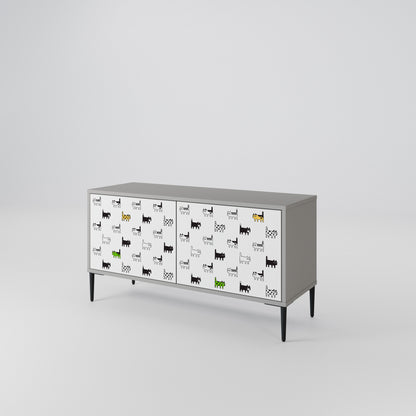 CATS COMPILATION Mueble de TV Compacto de 2 puertas