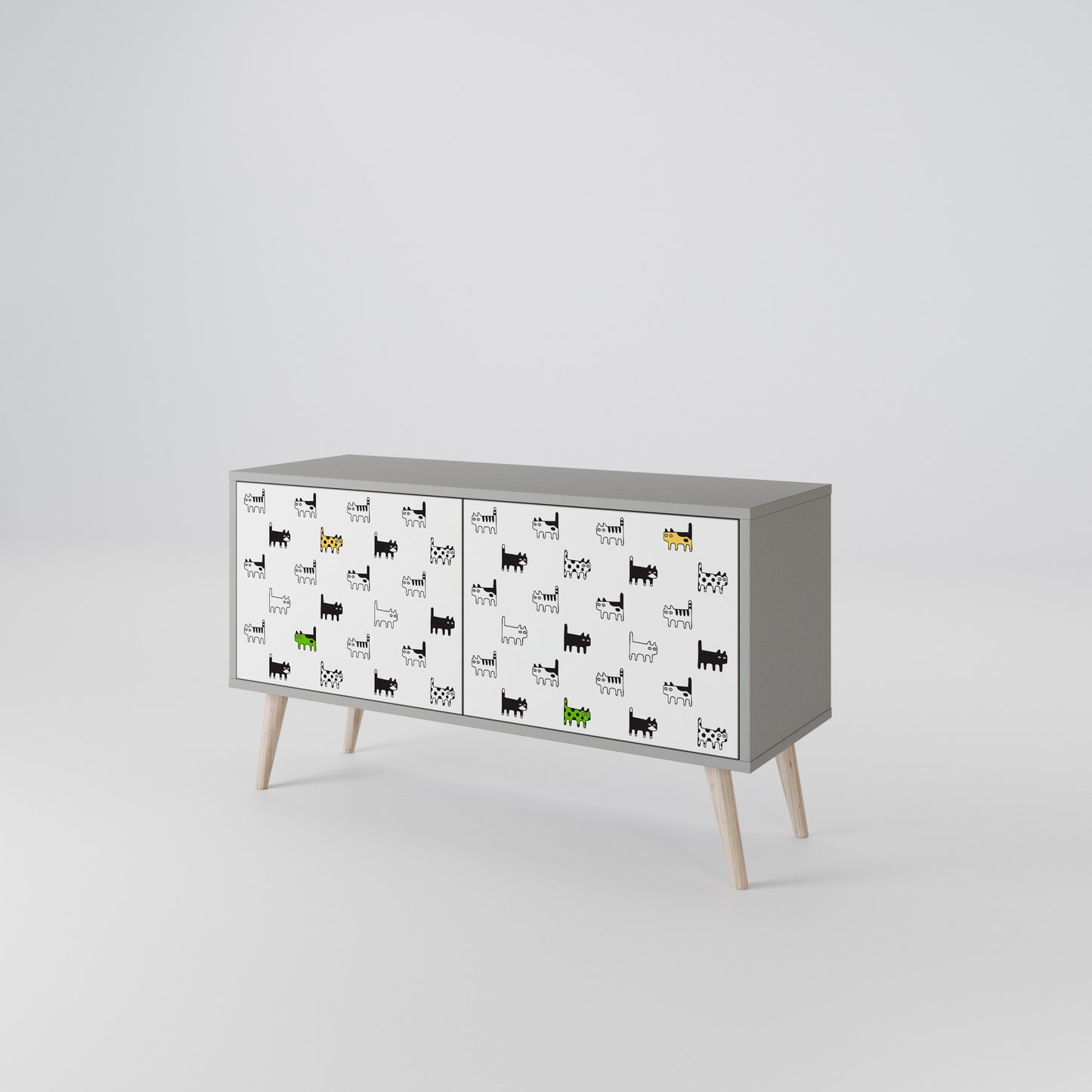 CATS COMPILATION Mueble de TV Compacto de 2 puertas