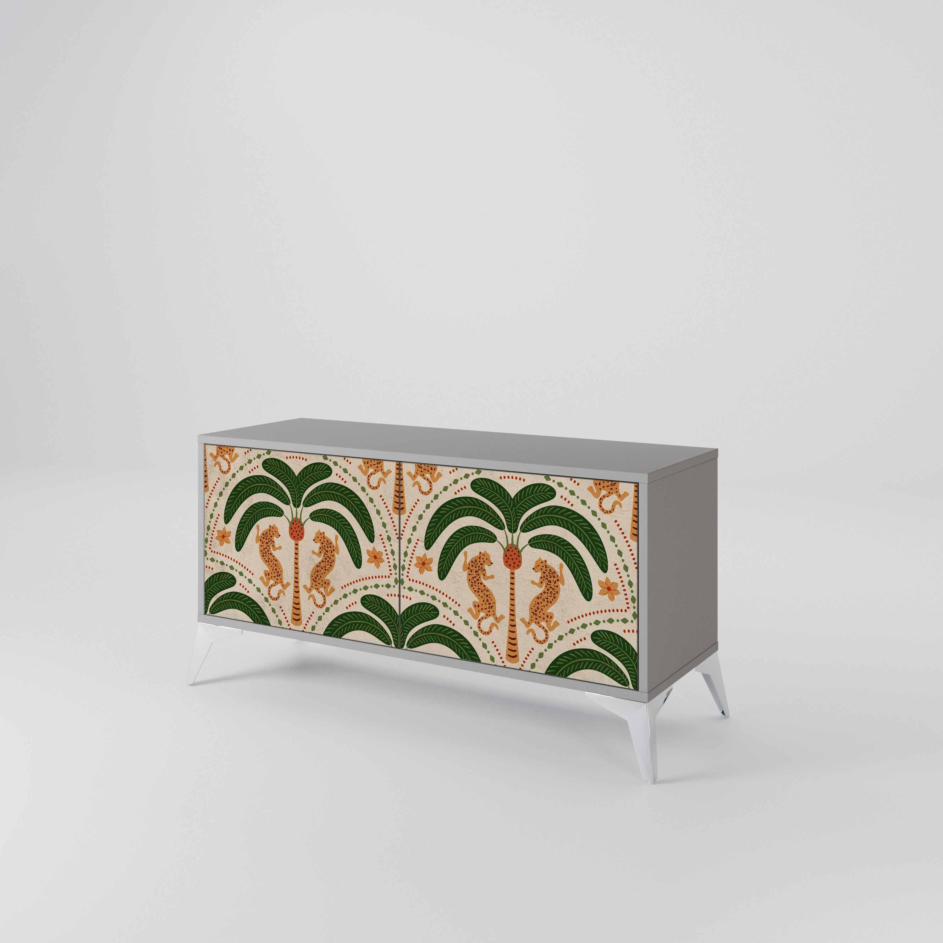 DANCING PREDATORS Mueble de TV Compacto de 2 puertas