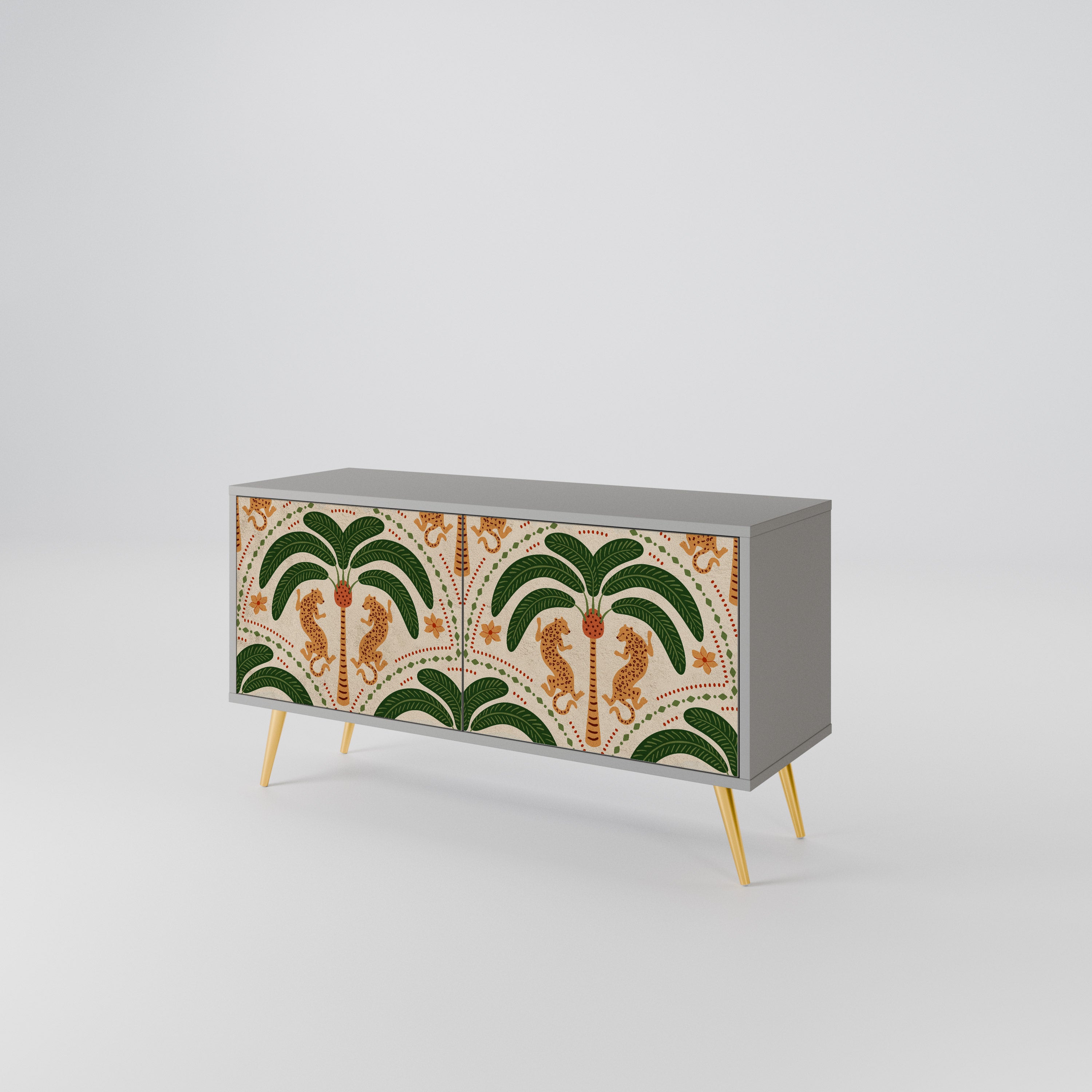 DANCING PREDATORS Mueble de TV Compacto de 2 puertas