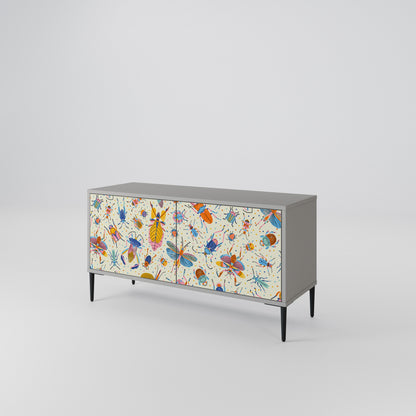 COLORFUL INSECTS Mueble de TV Compacto de 2 puertas