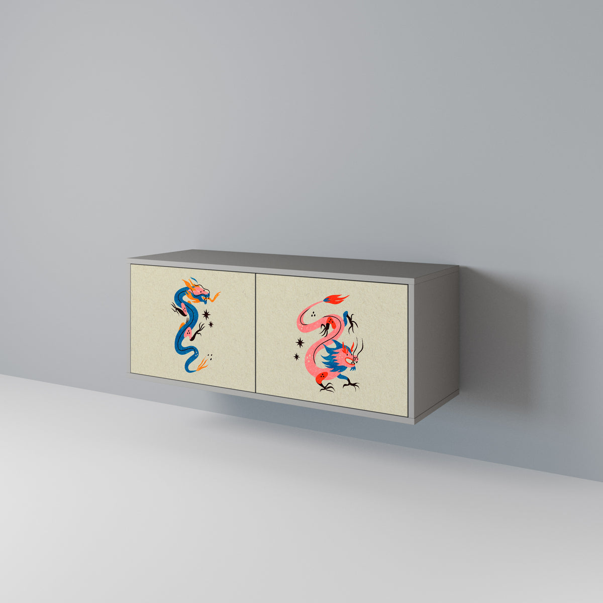 MYTHOLOGICAL CREATURES Mueble de TV Compacto de 2 puertas