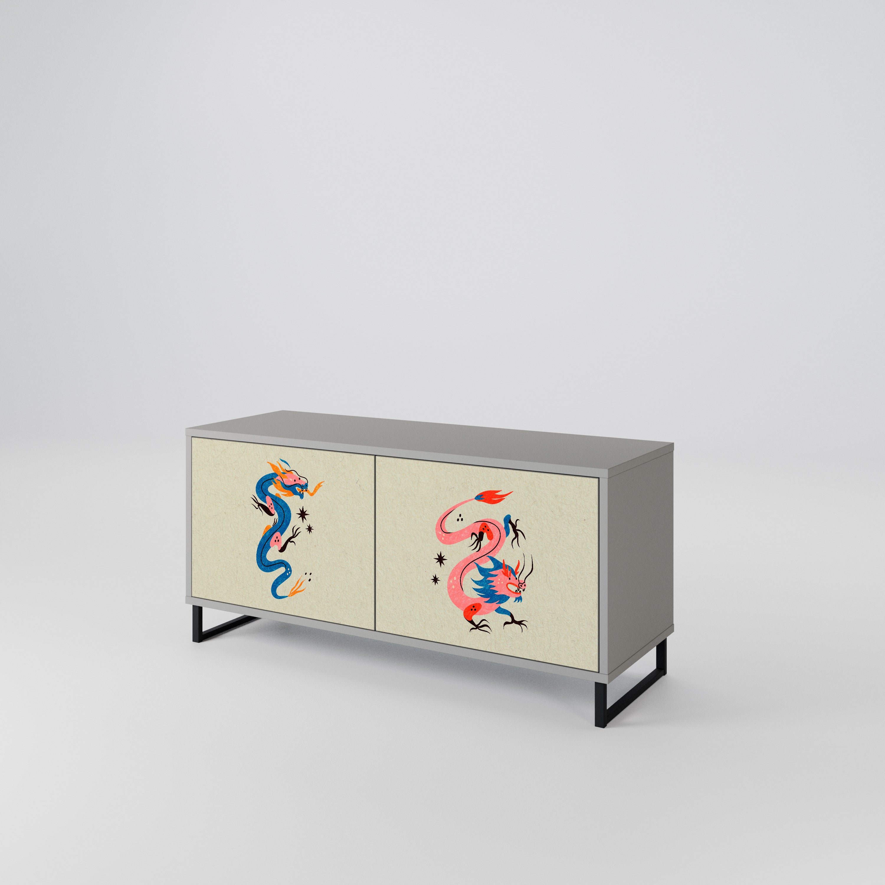 MYTHOLOGICAL CREATURES Mueble de TV Compacto de 2 puertas