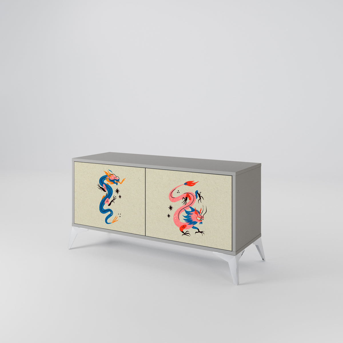 MYTHOLOGICAL CREATURES Mueble de TV Compacto de 2 puertas