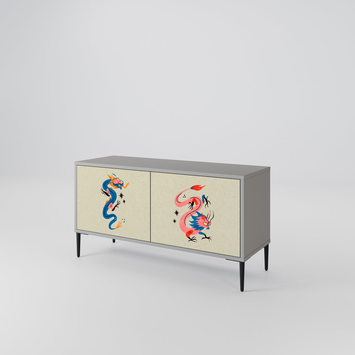 MYTHOLOGICAL CREATURES Mueble de TV Compacto de 2 puertas