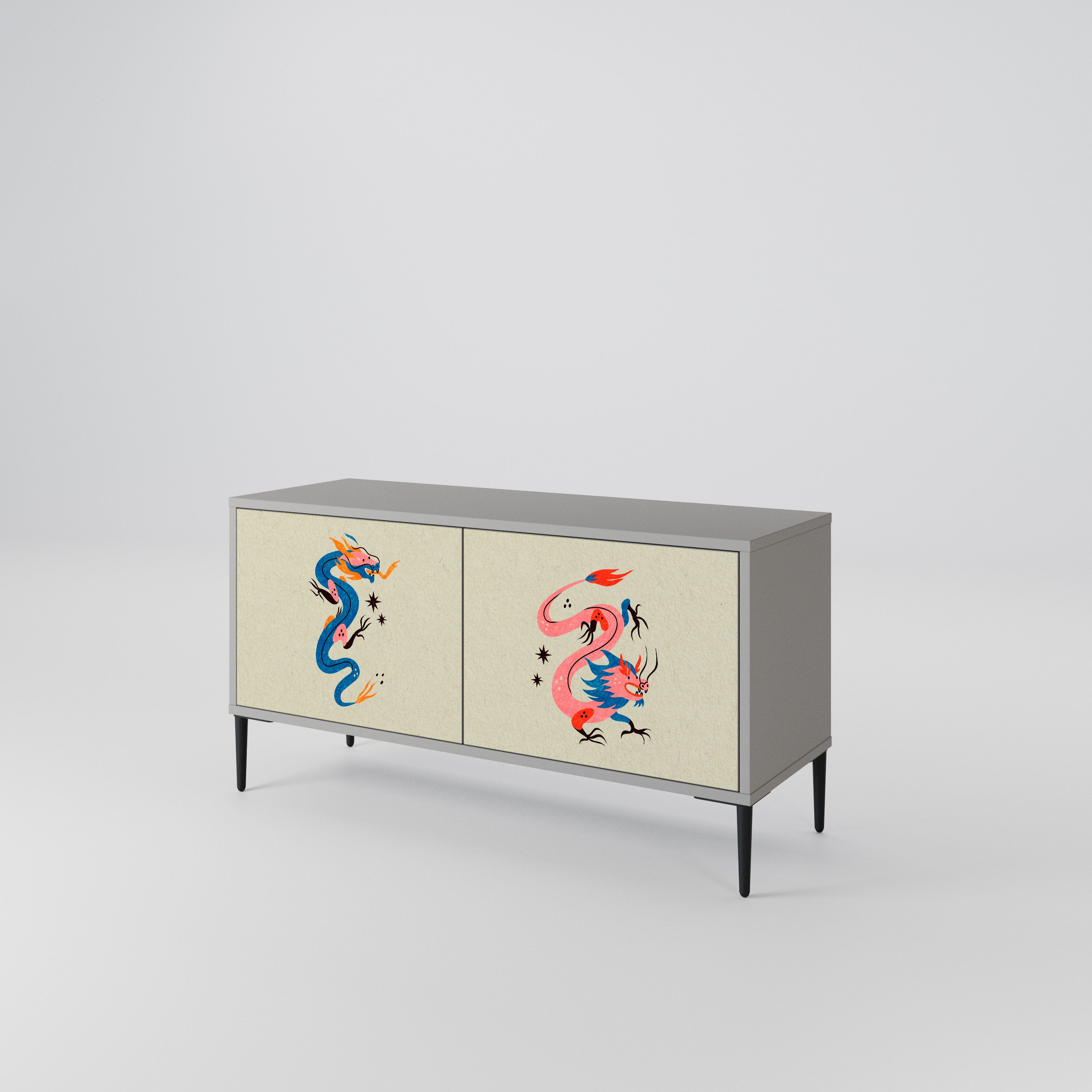 MYTHOLOGICAL CREATURES Mueble de TV Compacto de 2 puertas