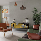 SHAPESHIFT SYMPHONY 3-Door TV Stand in Black Finish