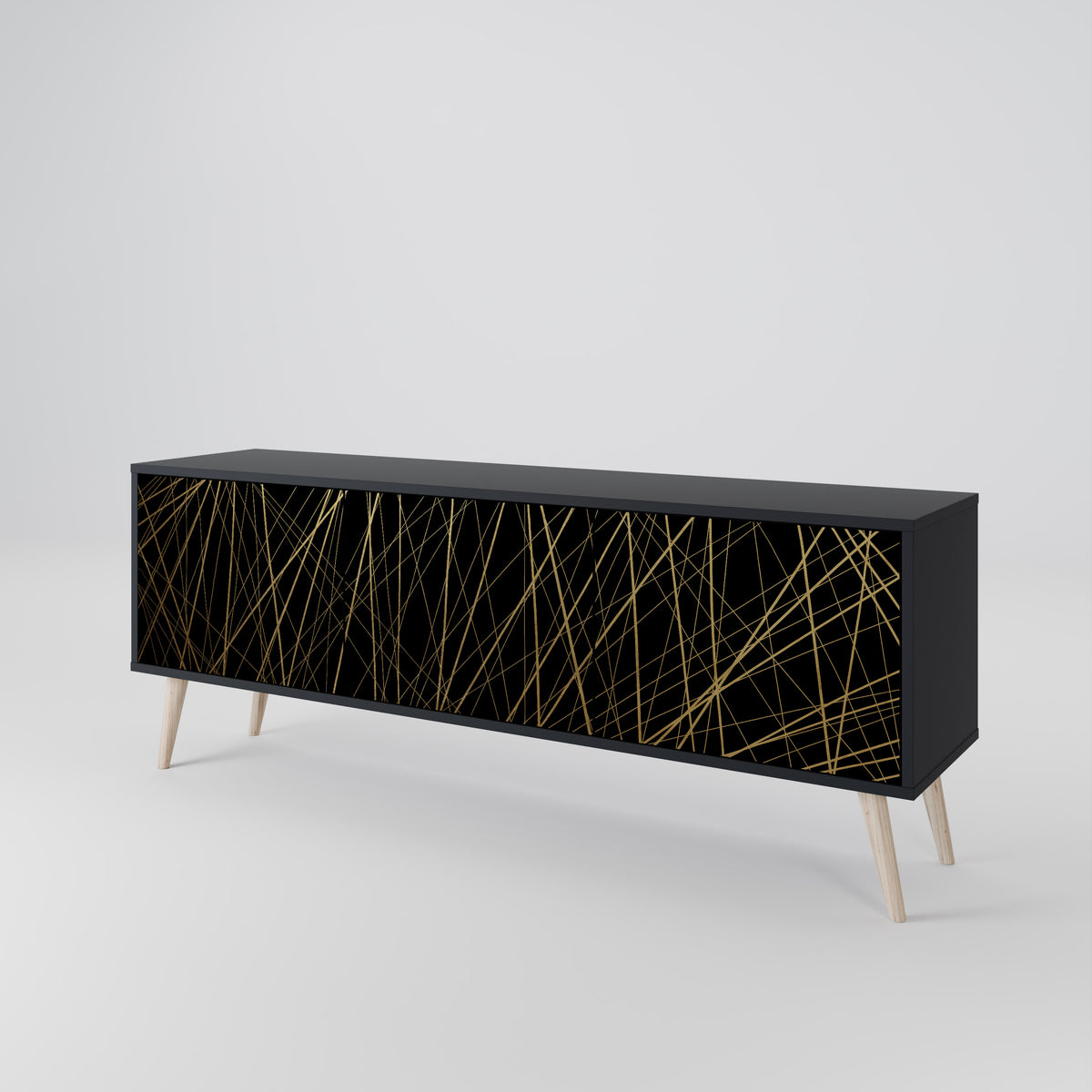 BRIGHT MESH Mueble de TV de 3 Puertas