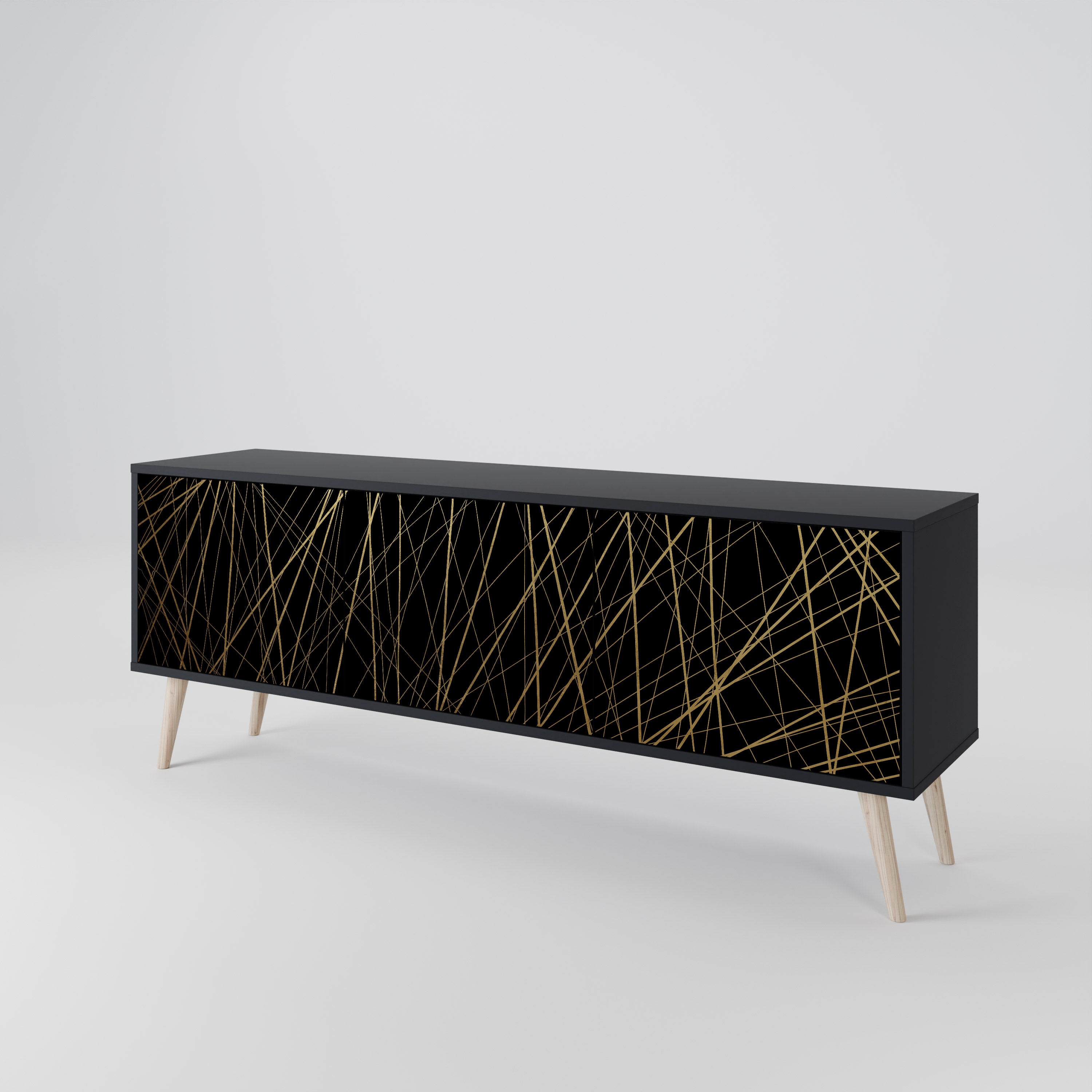 BRIGHT MESH Mueble de TV de 3 Puertas